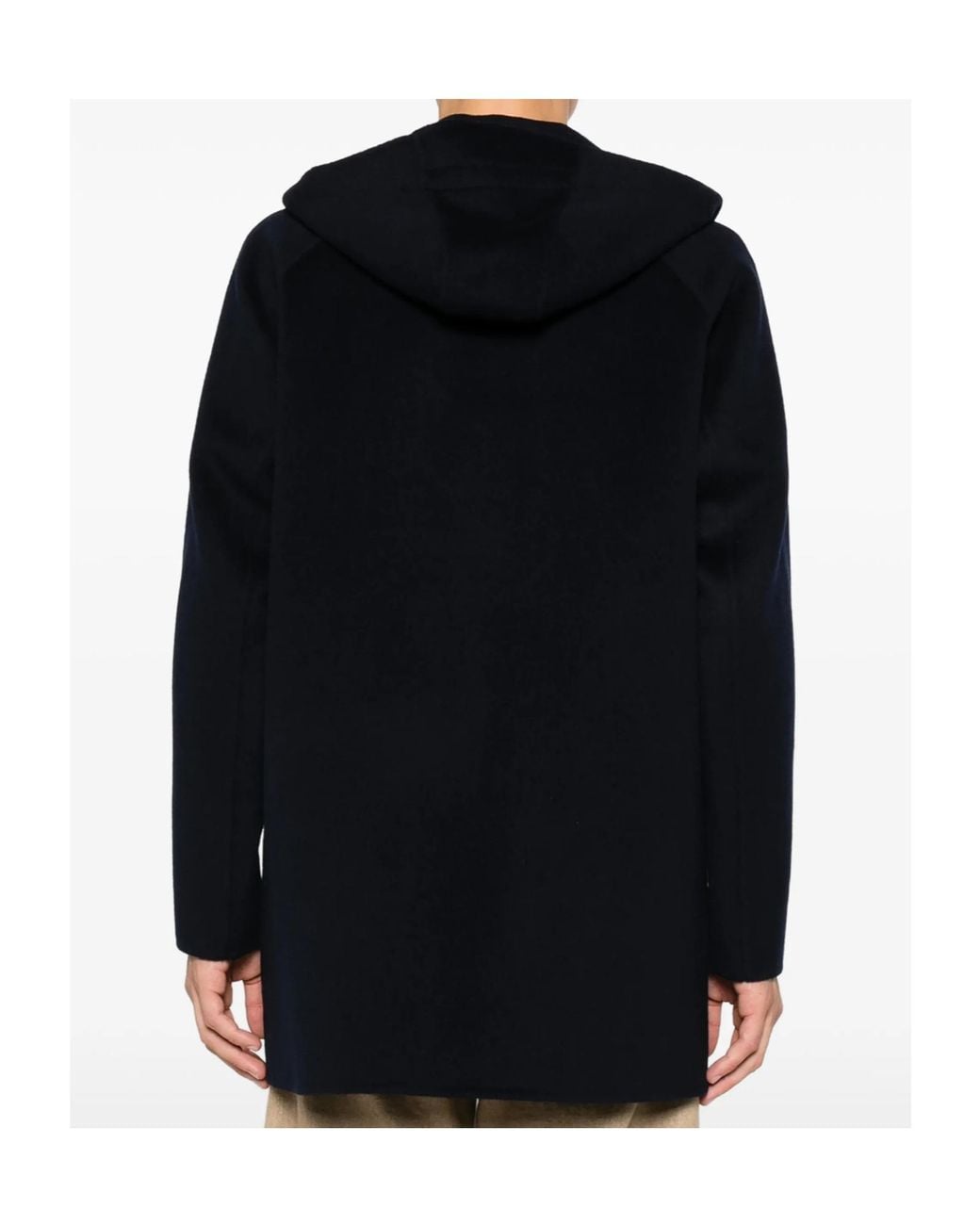 Aspesi Blue Hooded Zip-Up Parka for men