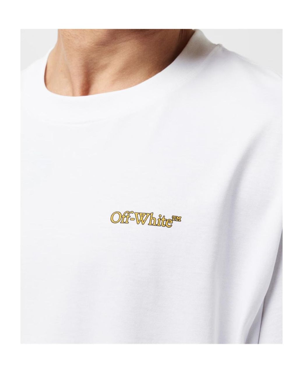 Off-White c/o Virgil Abloh White Logo Crew Neck T-Shirt for men
