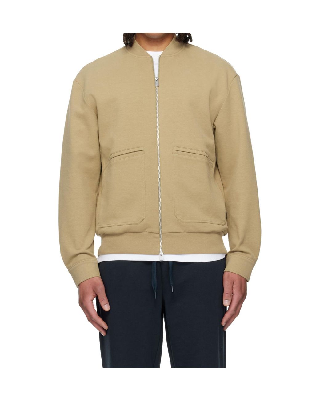 Boss Natural Zippered Pilot Casual Jacket for men
