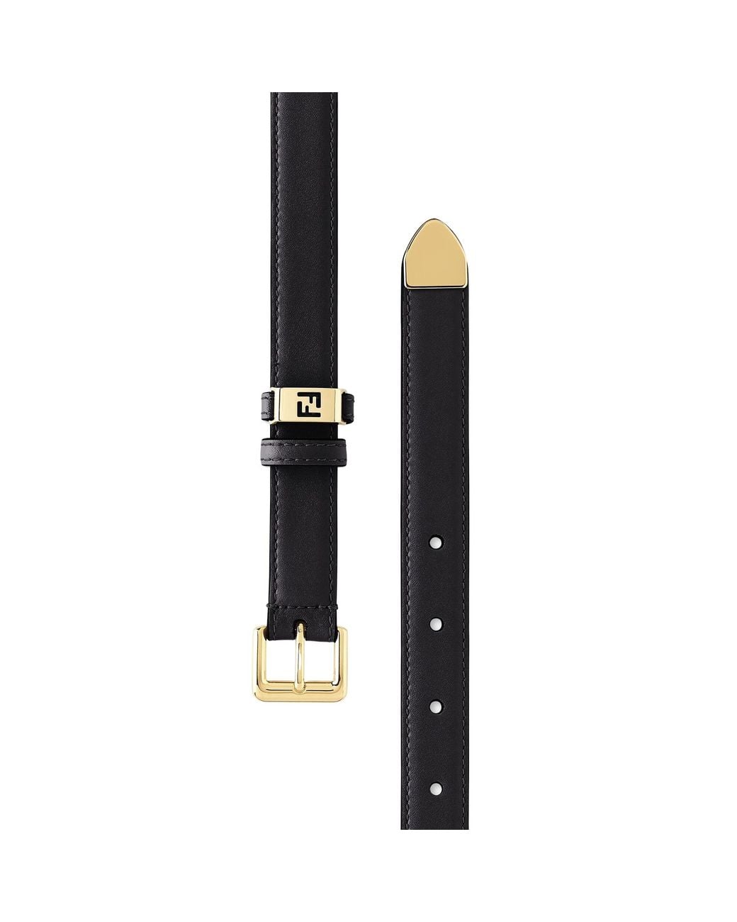 Fendi White Forever Buckle Belt