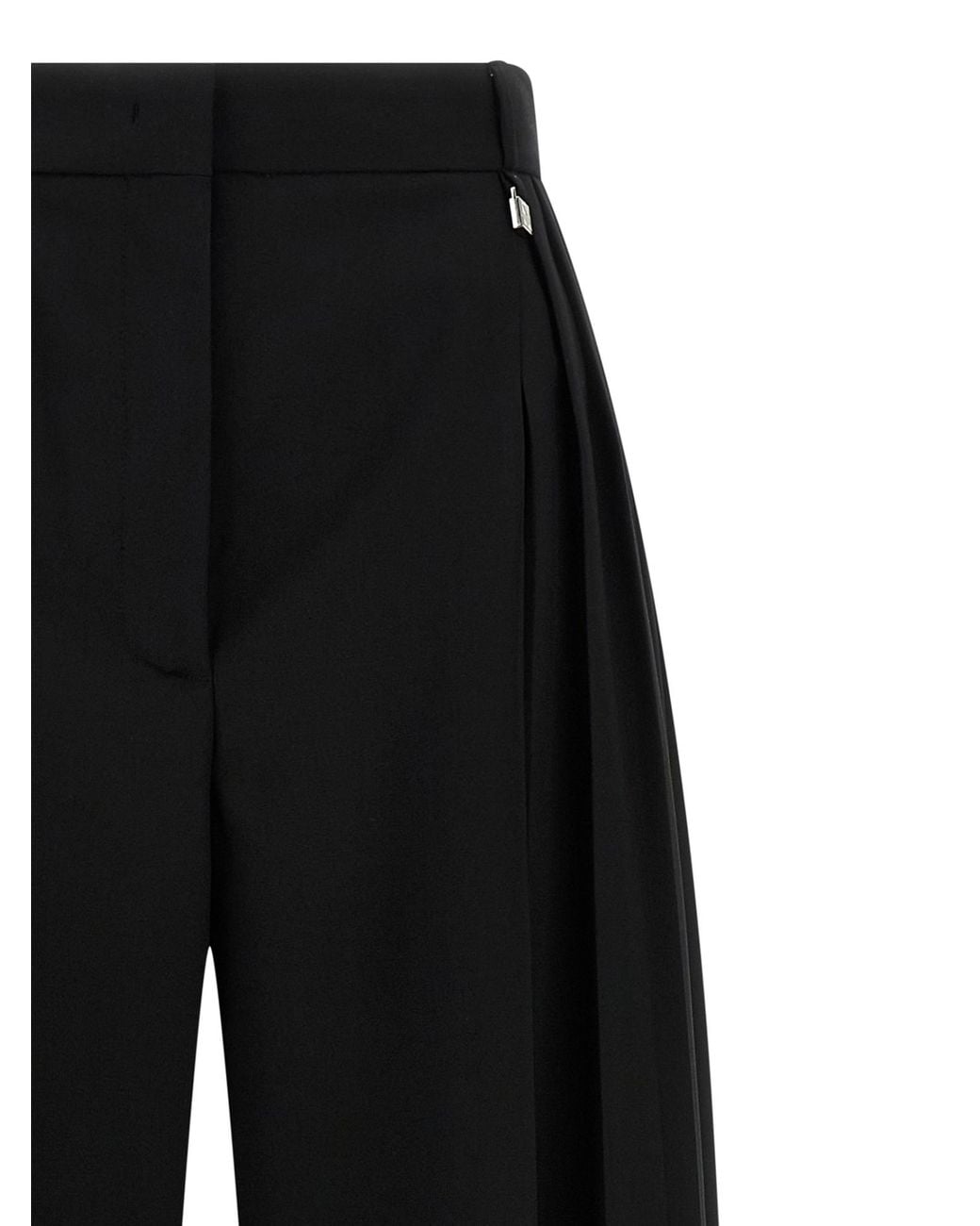 GIUSEPPE DI MORABITO Black Pleated Wide-Leg Pants