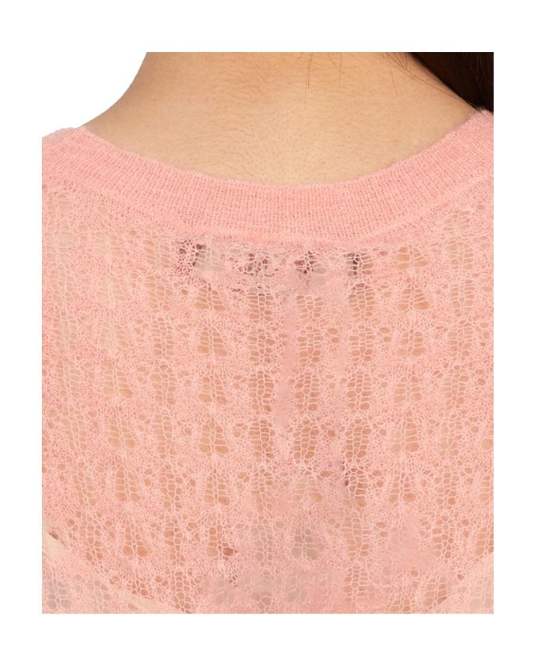 Max Mara Pink Long-Sleeved Round-Neck Sweater