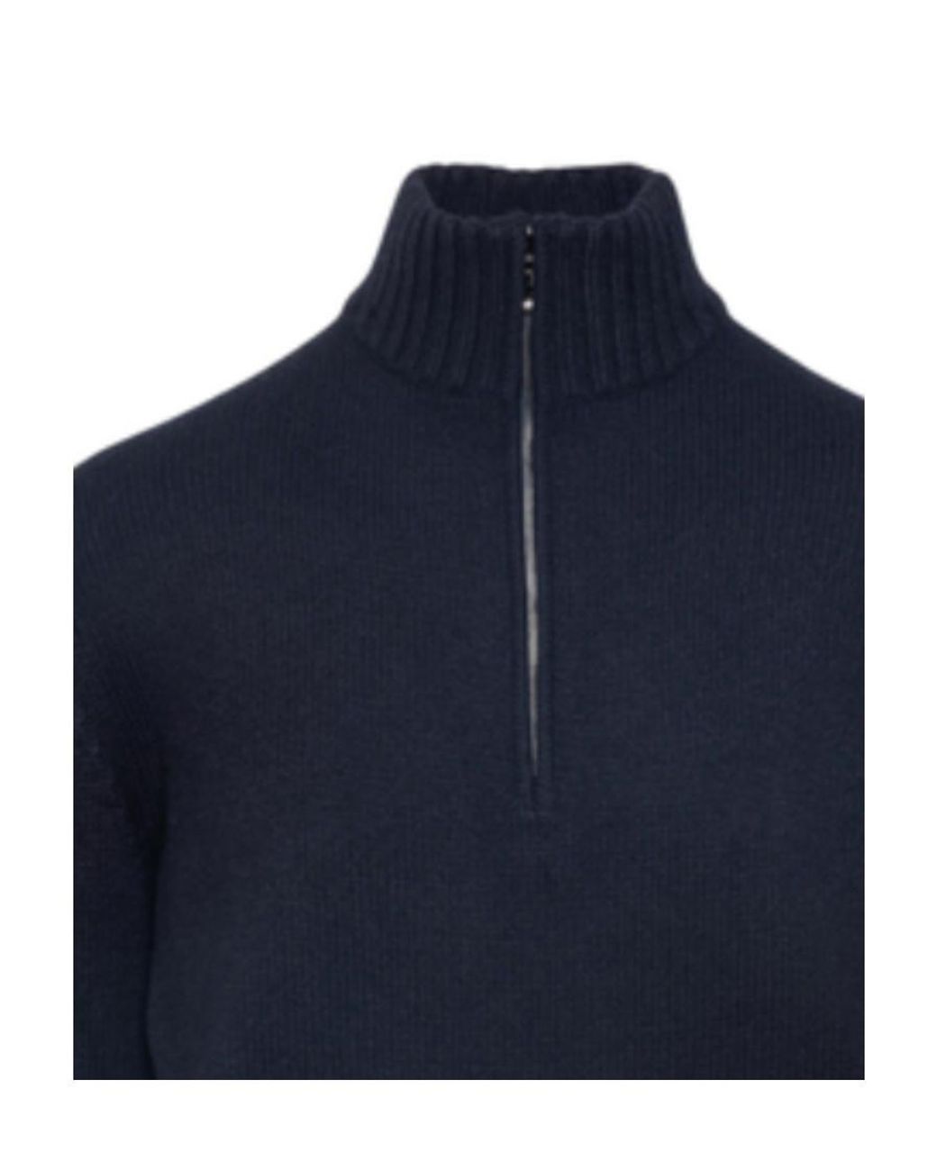 Loro Piana Blue High-Neck Sweater for men