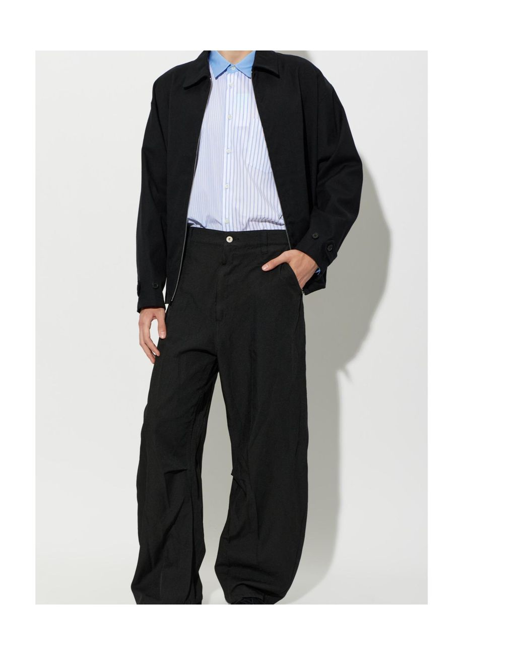Comme des Garçons Black Long-Sleeve Casual Jacket for men