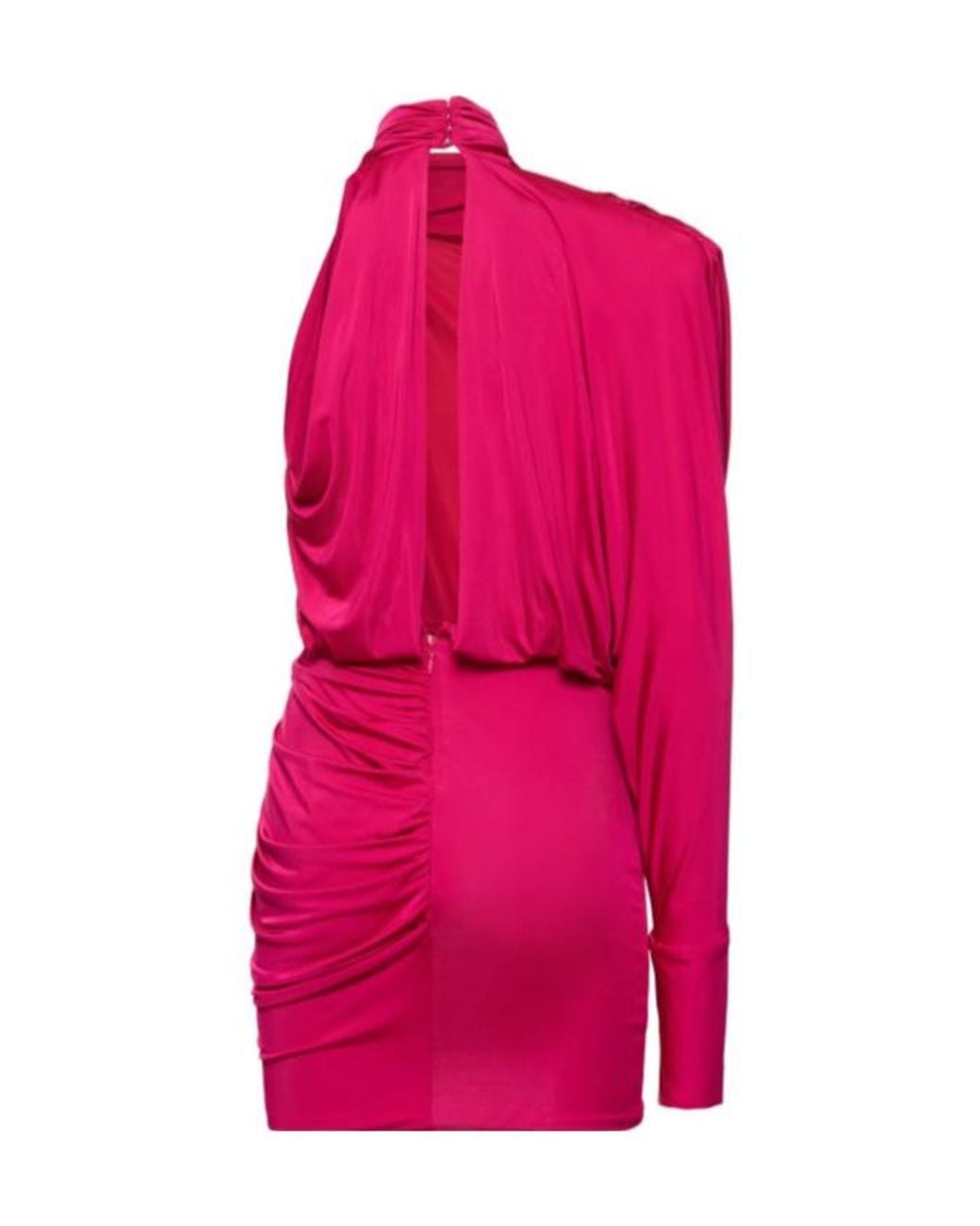 Alexandre Vauthier Pink One-Sleeve Mini Dress