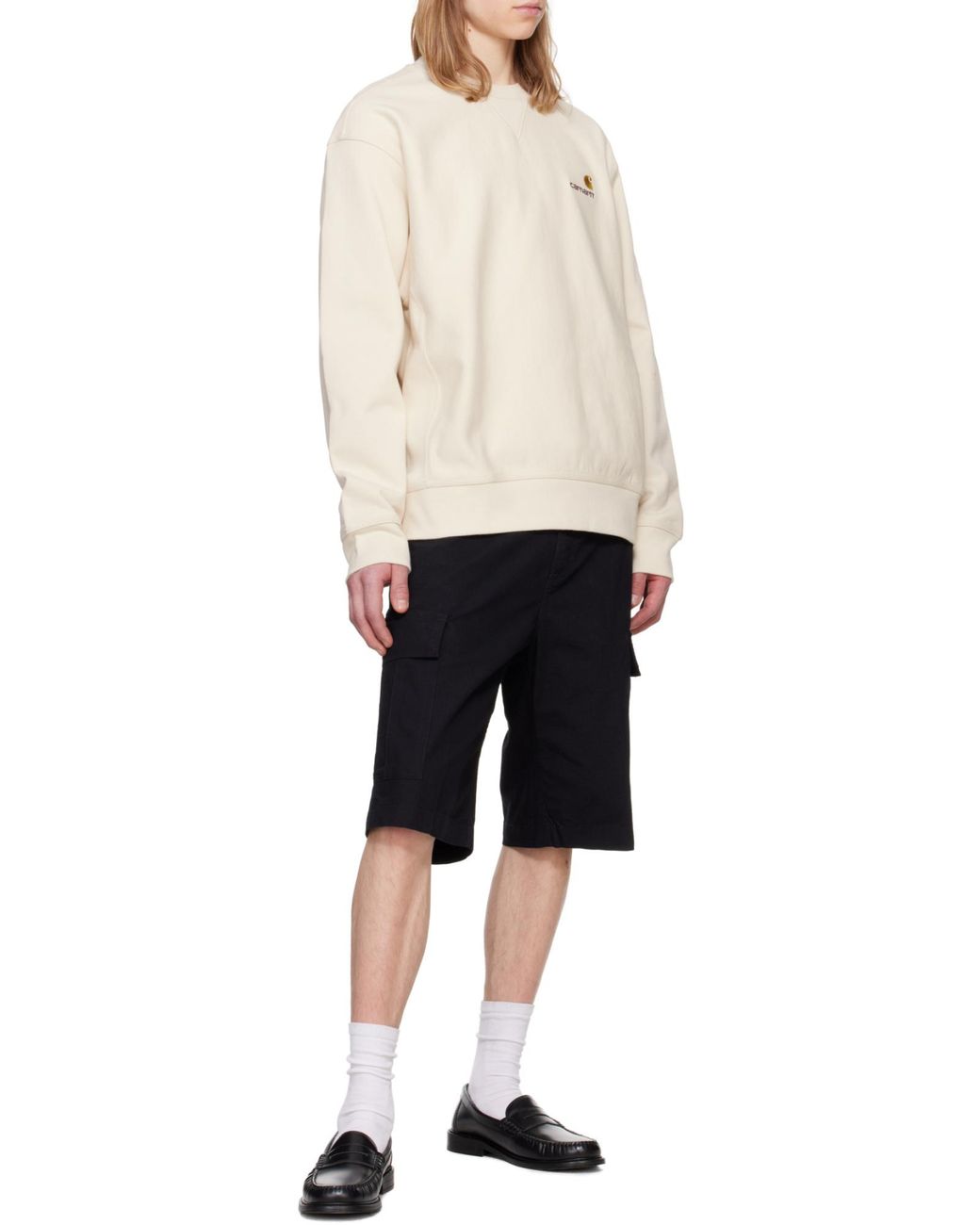Carhartt White American Script Sweatshirt for men