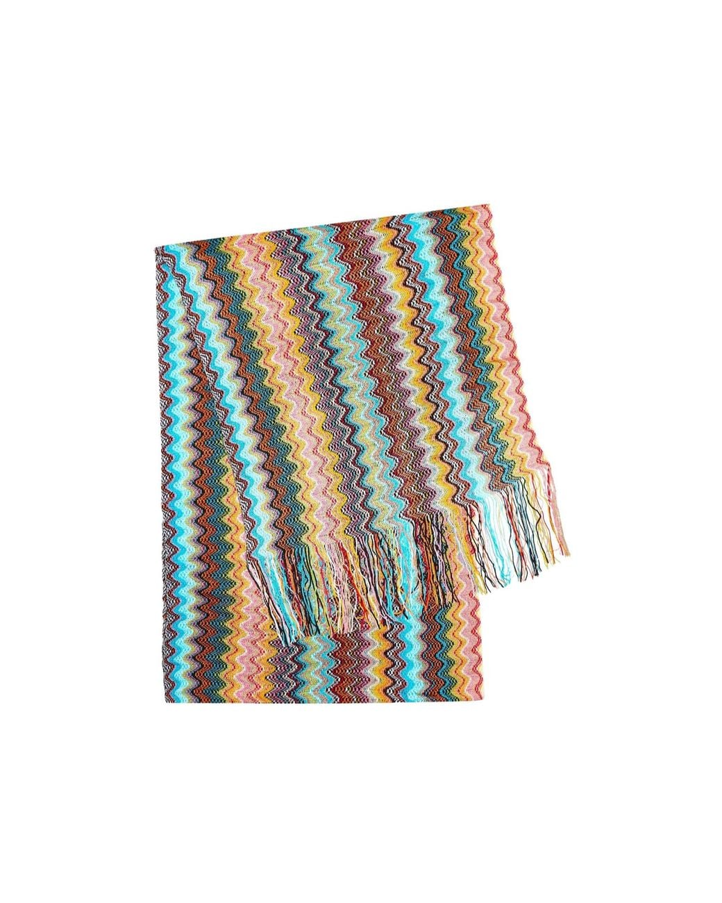 Missoni Blue Lightweight Knit Scarf