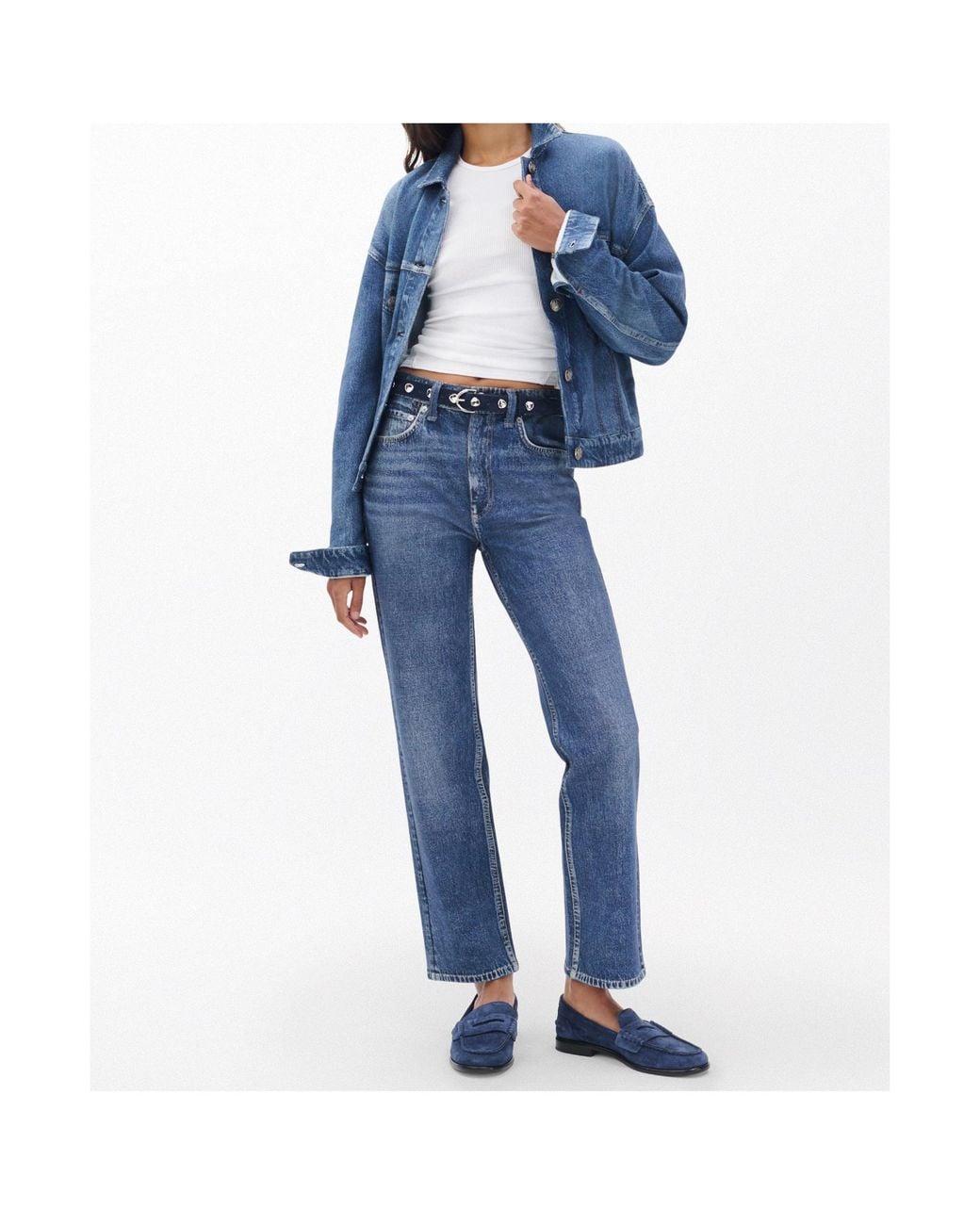 Rag & Bone Blue Belt Loop Jeans