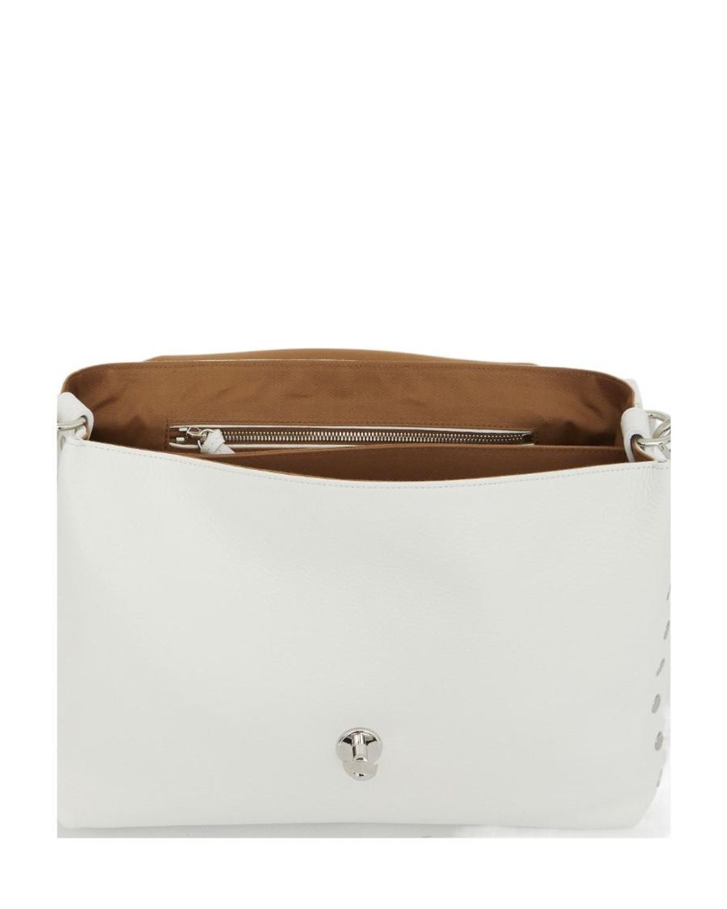 Zanellato White Logo Shoulder Bag