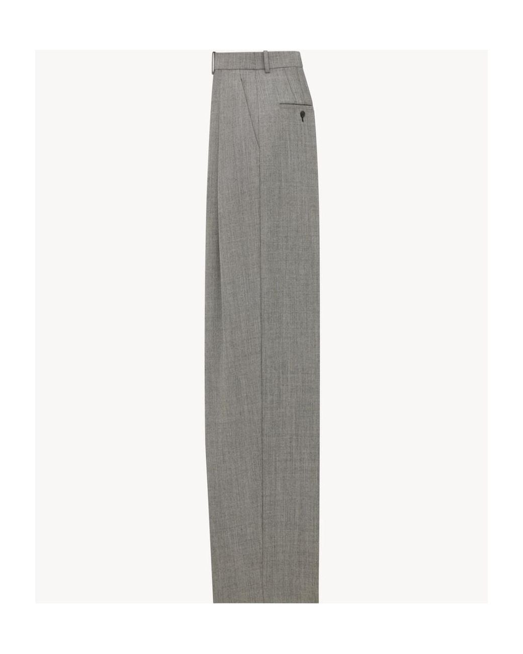 Saint Laurent Gray High Waist Wide Leg Pants