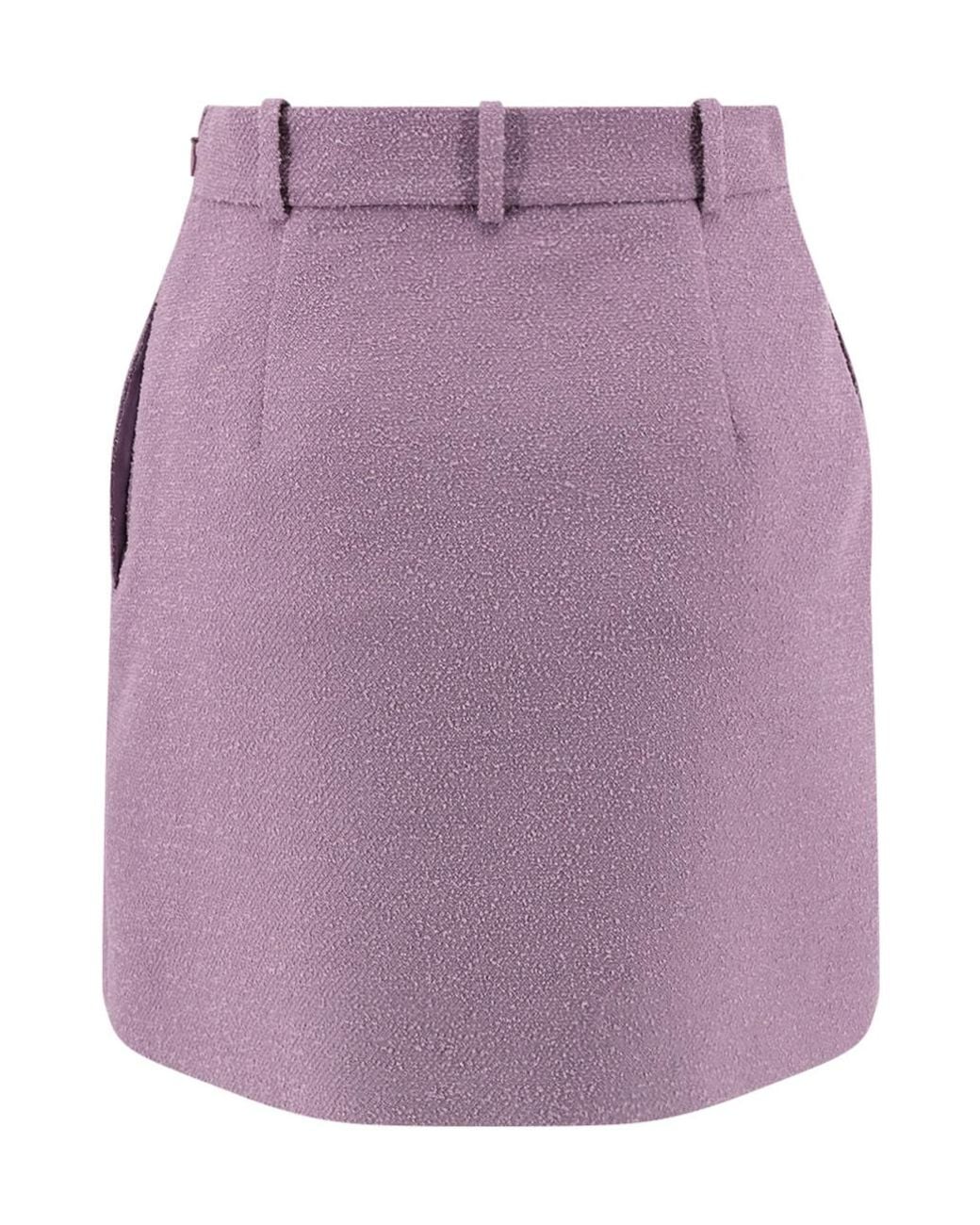 Dior Purple Belt Loop Skirt