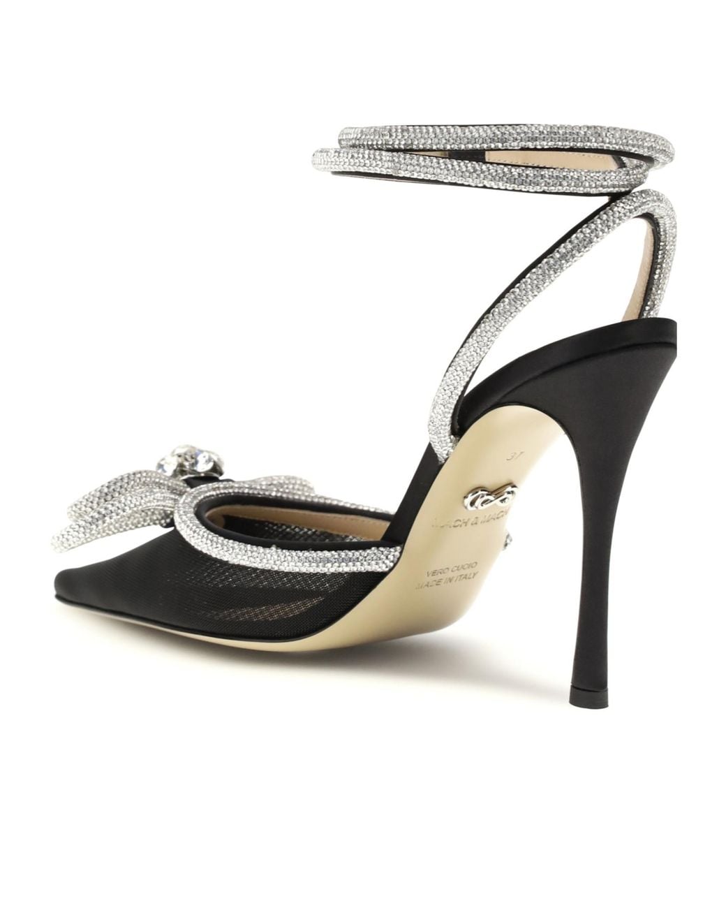 Mach & Mach Metallic Mach Mach Embellished Bow Heeled Pumps