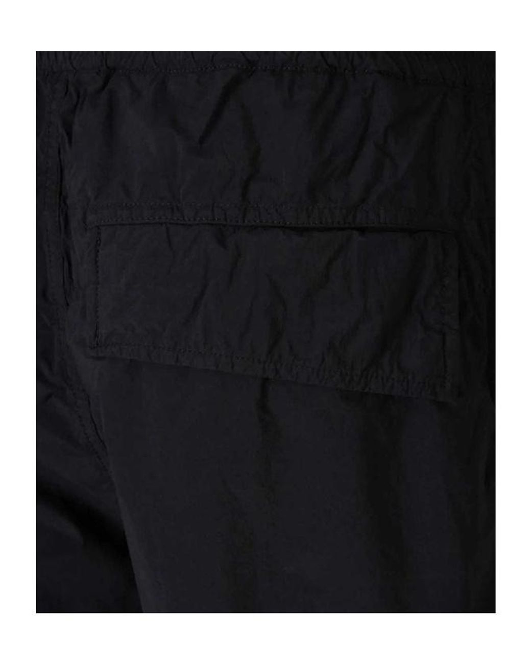 Stone Island Black Straight Leg Cargo Pants for men
