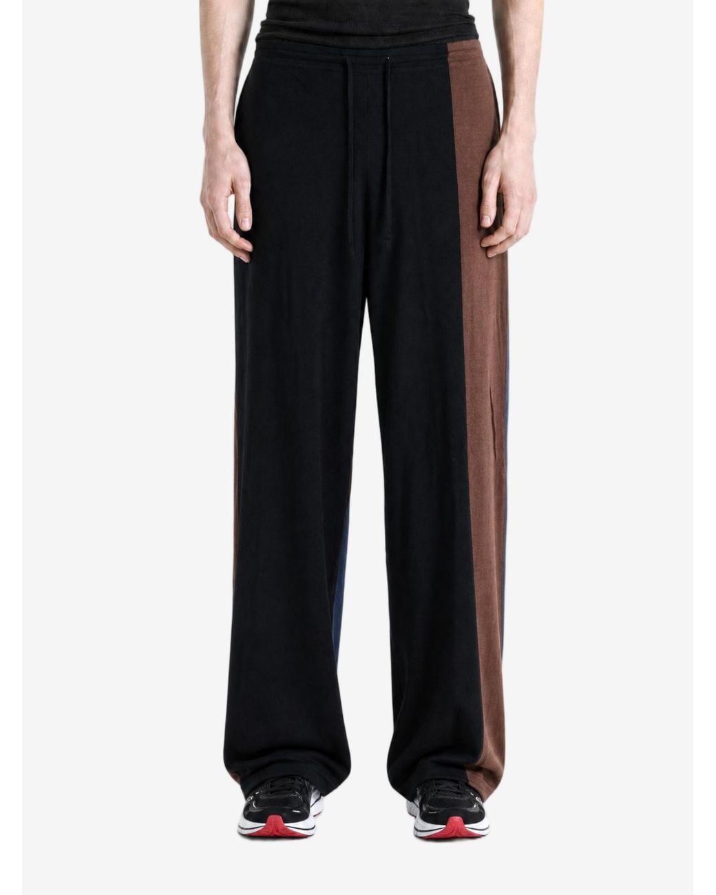 Kiko Kostadinov Blue Color-Blocked Drawstring Casual Pants for men