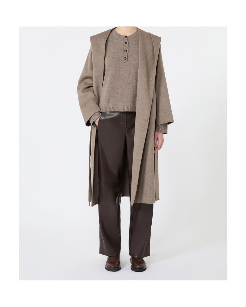 Max Mara Brown Smmsospiro Straight Leg Pants