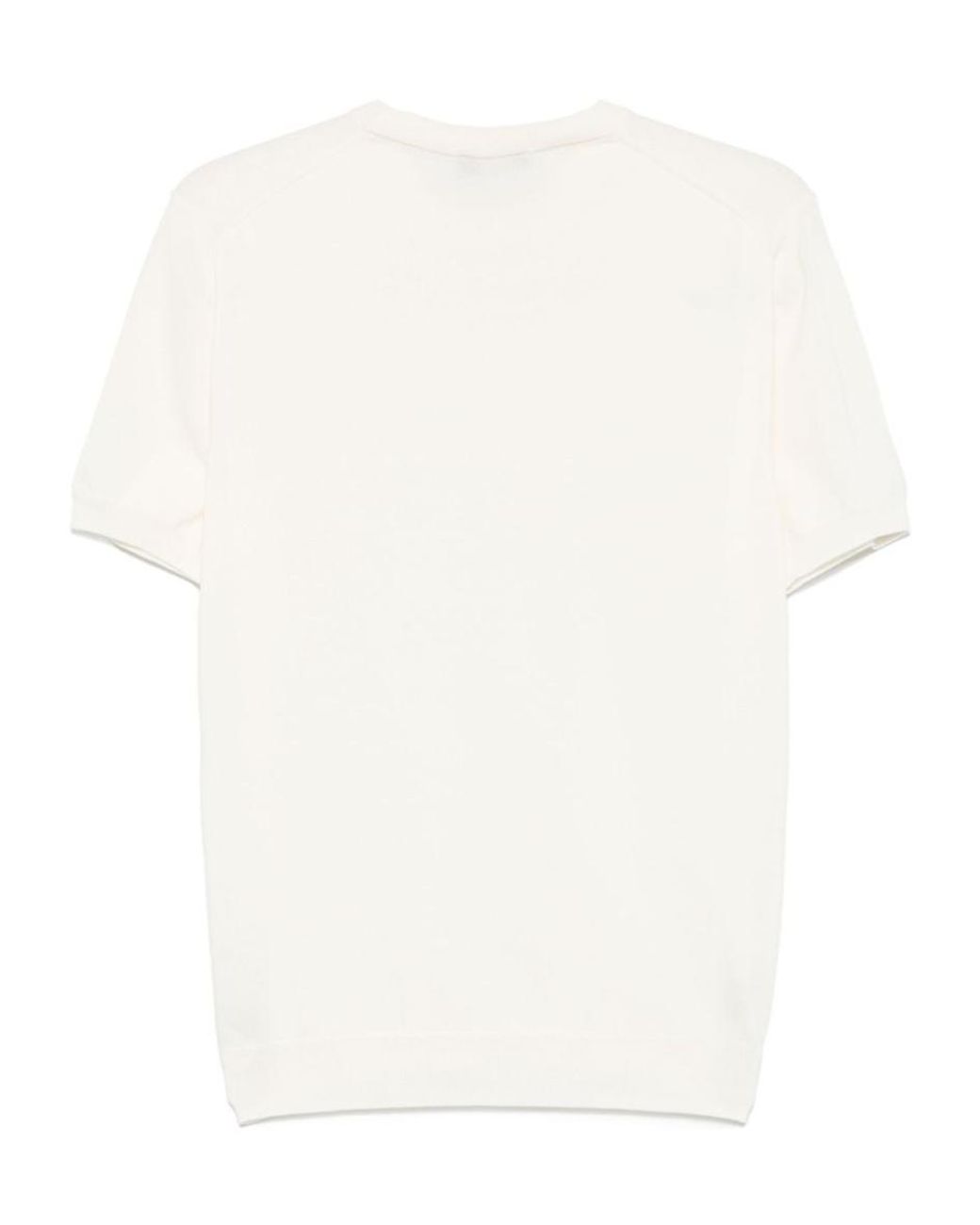 Zanone White Crewneck Knitted Top for men
