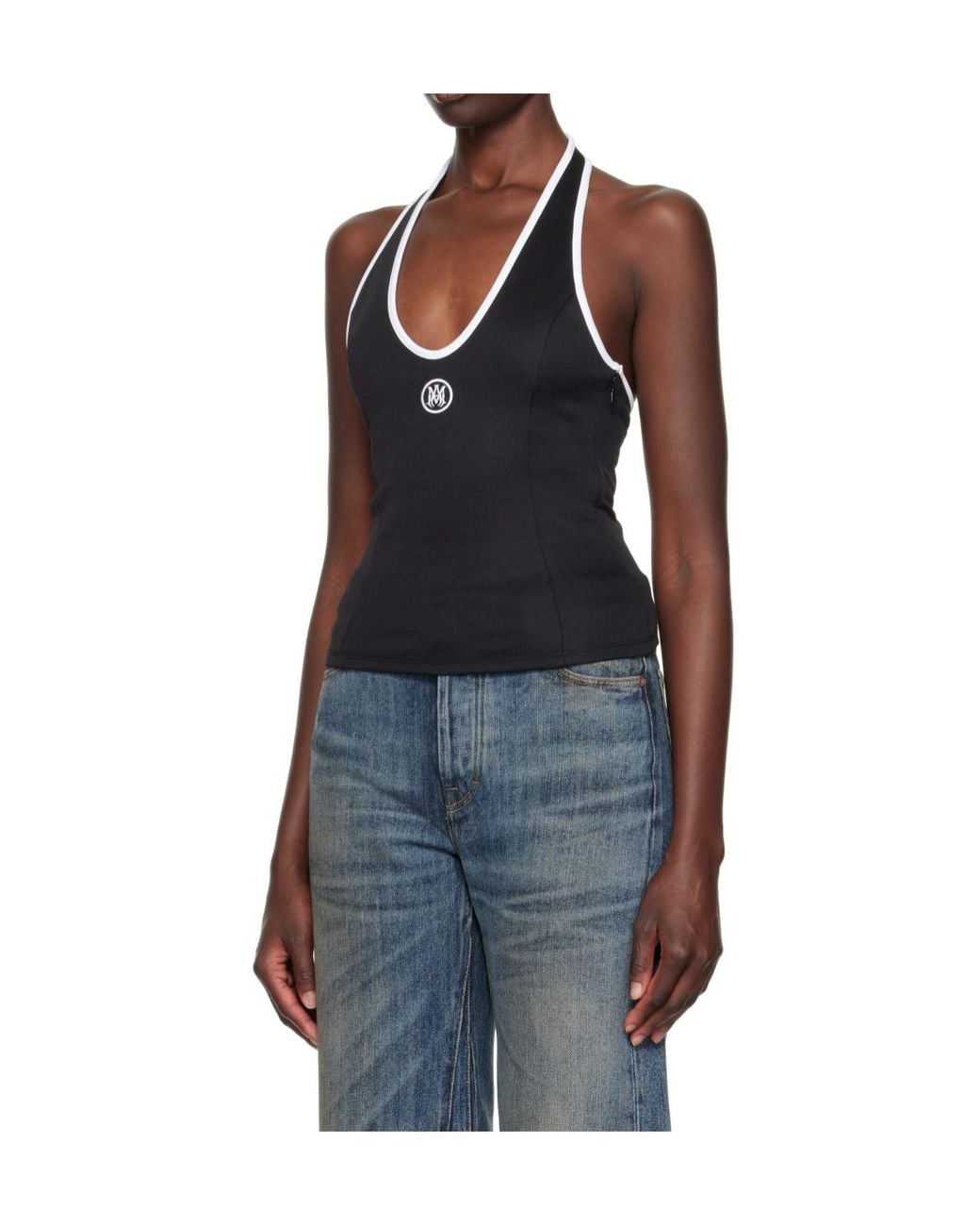 Amiri Blue Ma Open-Back Top