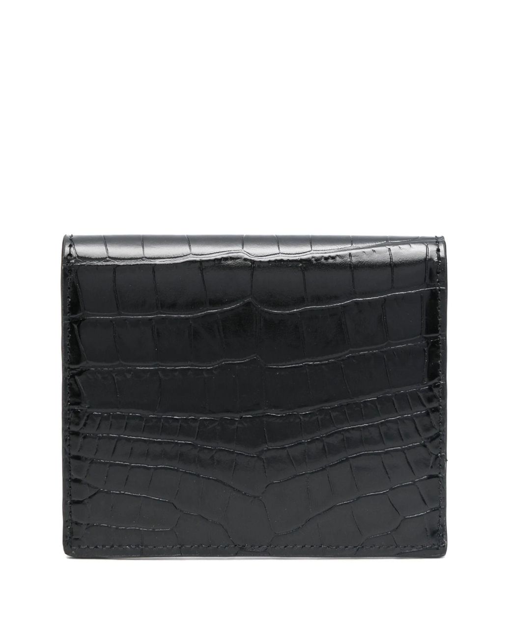 Totême  Black T-Lock Leather Card Holder
