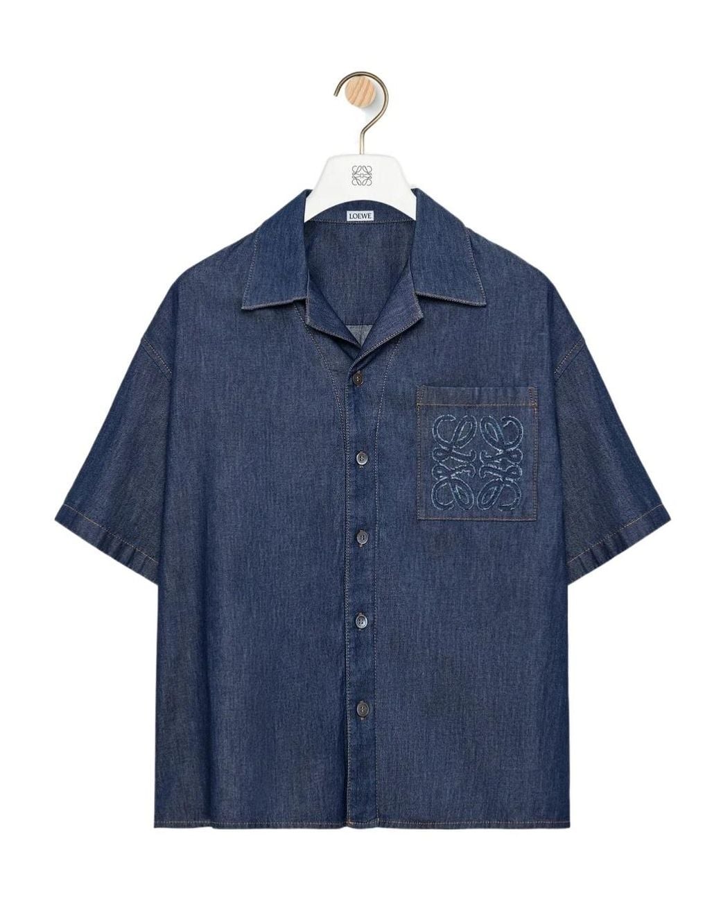 Loewe Blue Short Sleeved Shirt for men