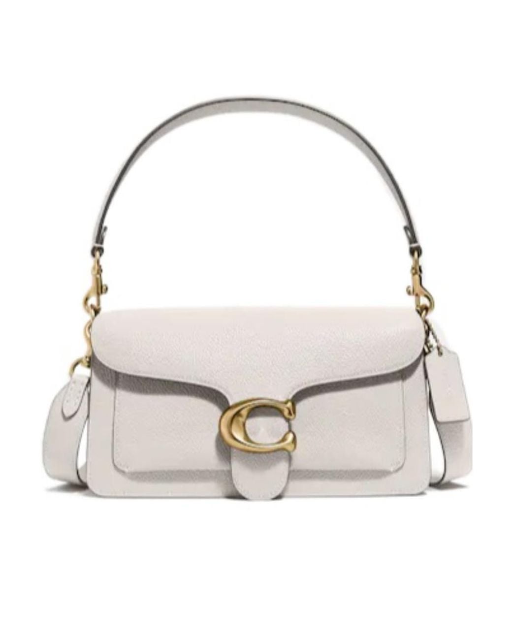 COACH Natural Tabby 26 Logo Plaque Shoulder Bag