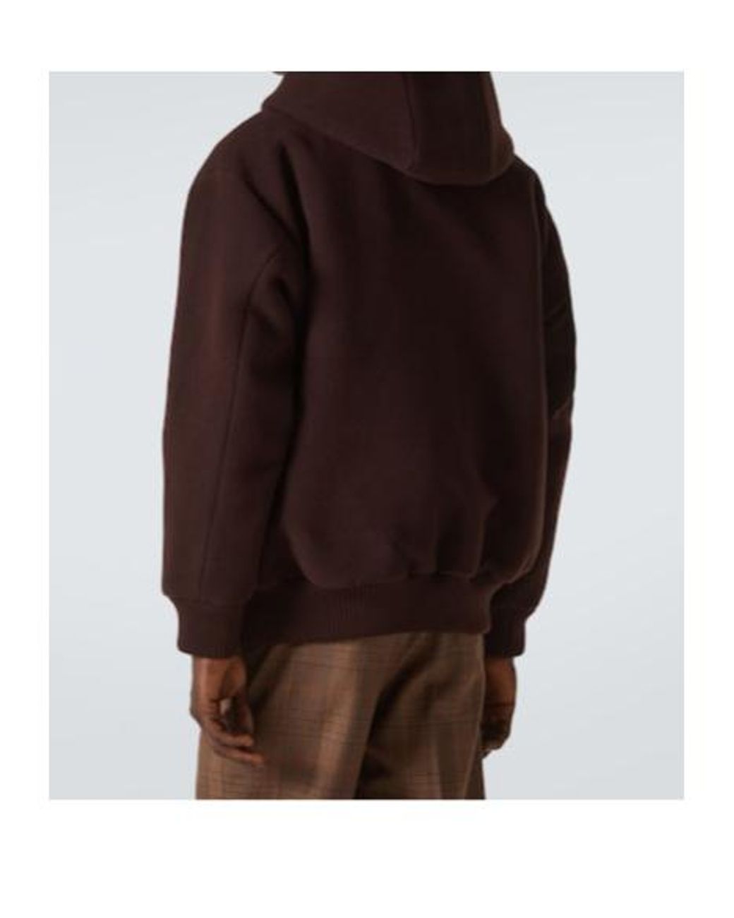 Auralee Purple Hooded Zip-Up Sweatshirt for men