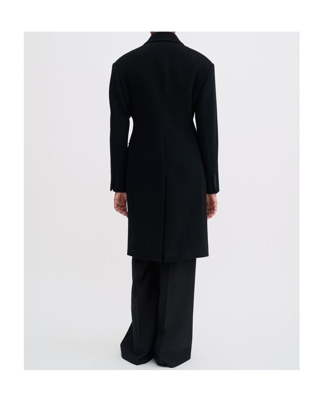 Filippa K Black Harper Double-Breasted Coat