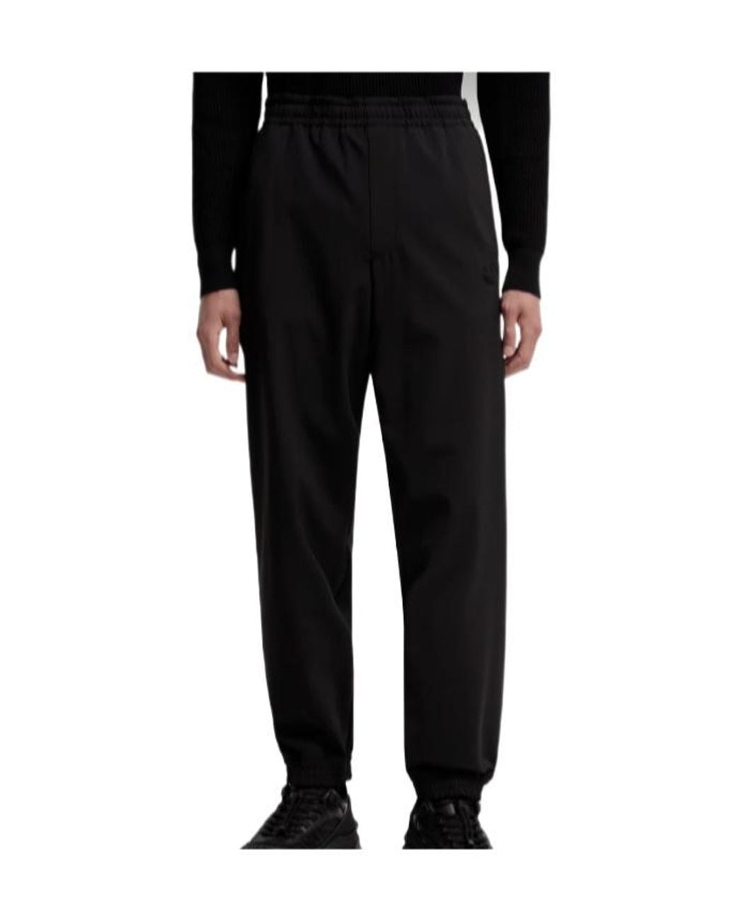 Moncler Black Logo Patch Jogging Pants for men