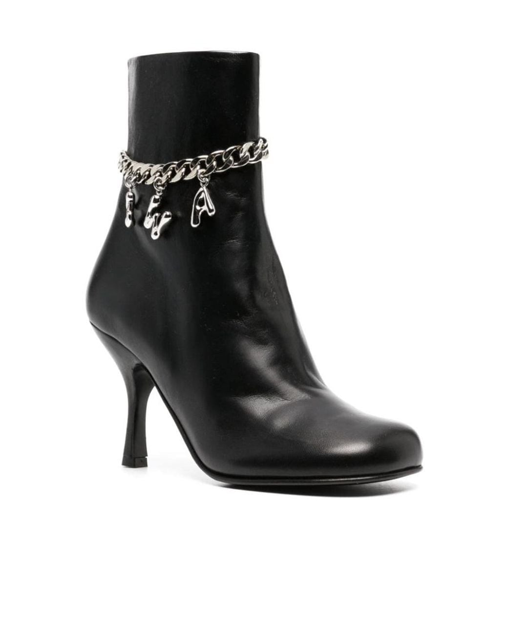J.W. Anderson Black Round-Head Short Boots