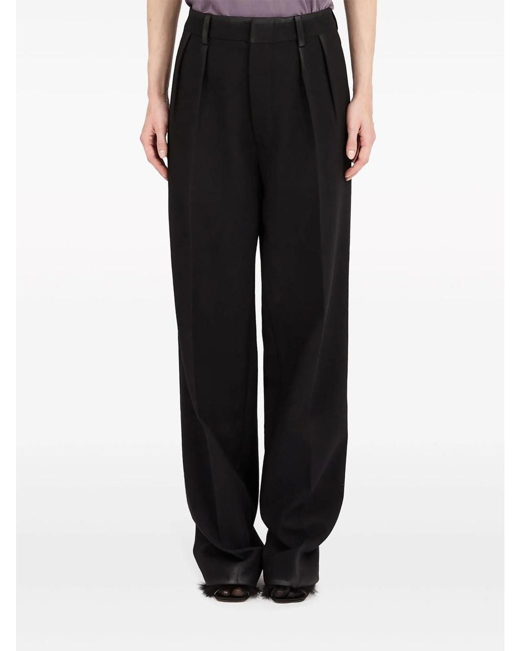 Maison Margiela Black Wide-Leg Trousers