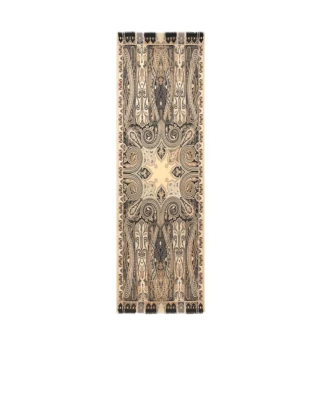 Etro Natural Paisley Rectangular Scarf