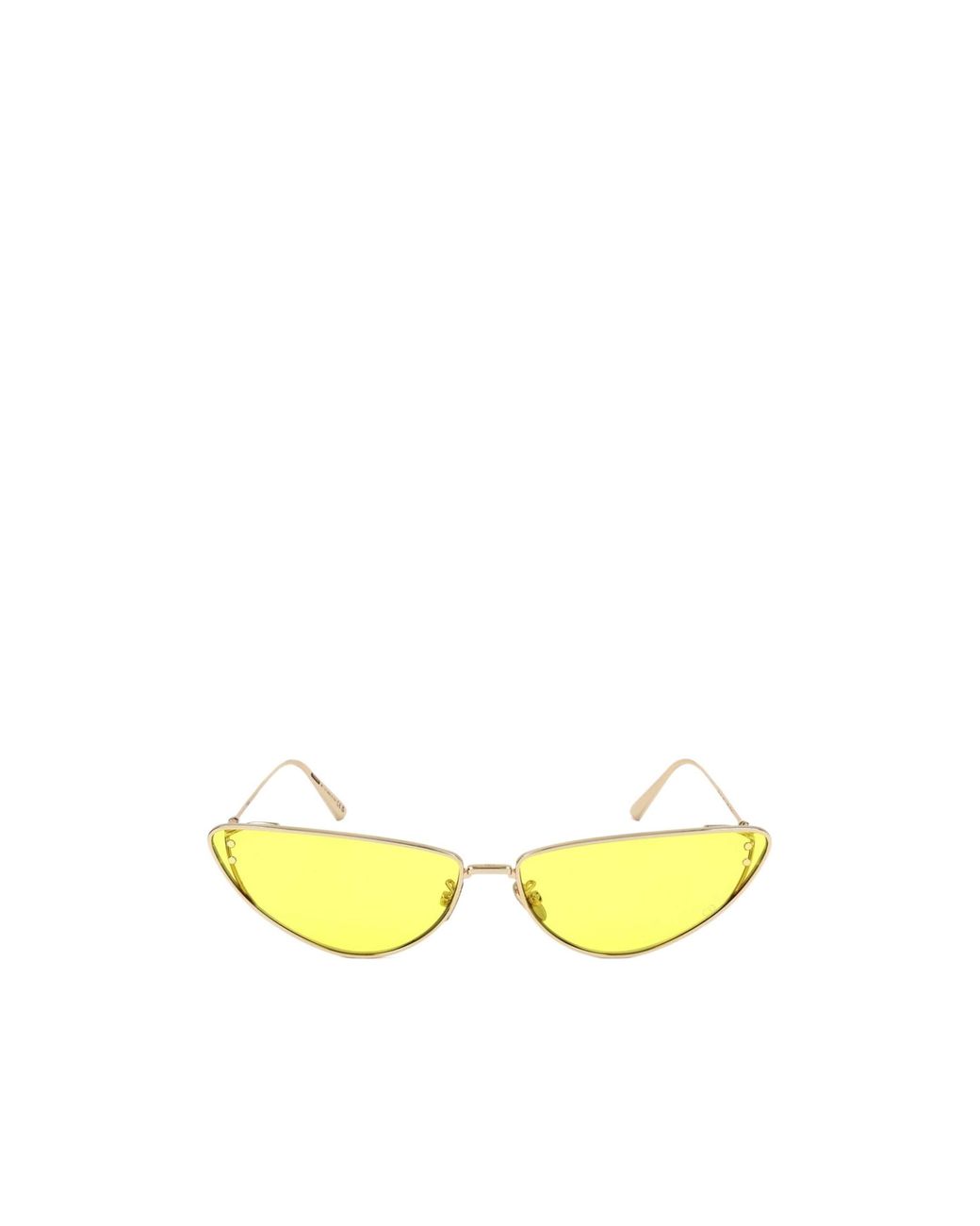 Dior Yellow Triangle Frame Sunglasses
