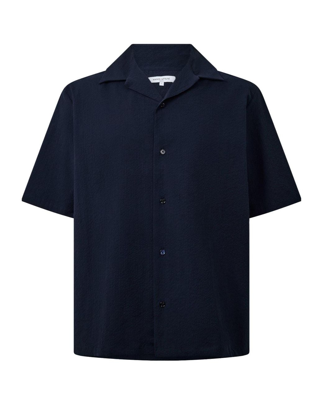 Maison Kitsuné Blue Classic Solidcolor Shirt for men