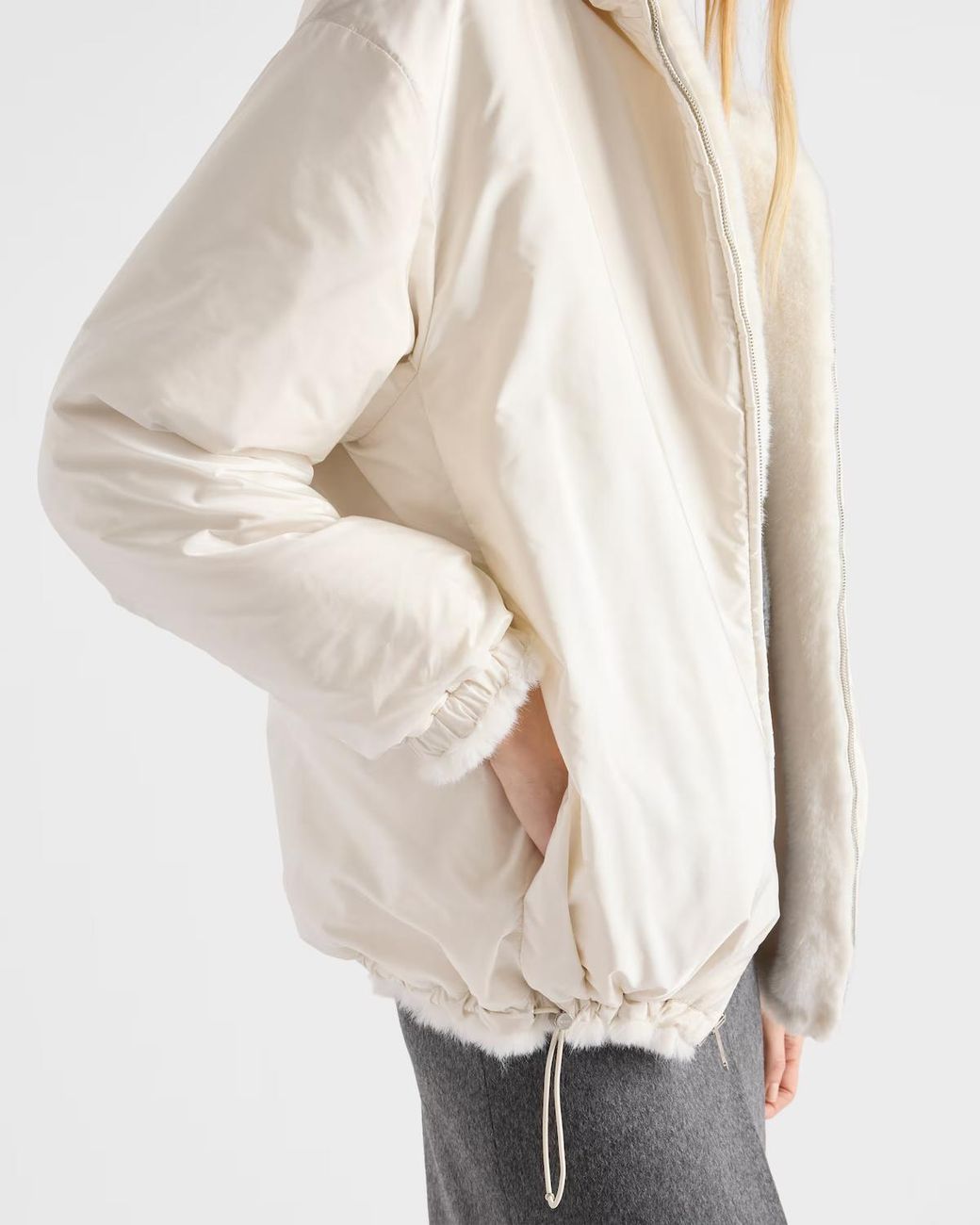 Prada White Reversible Aspen Jacket