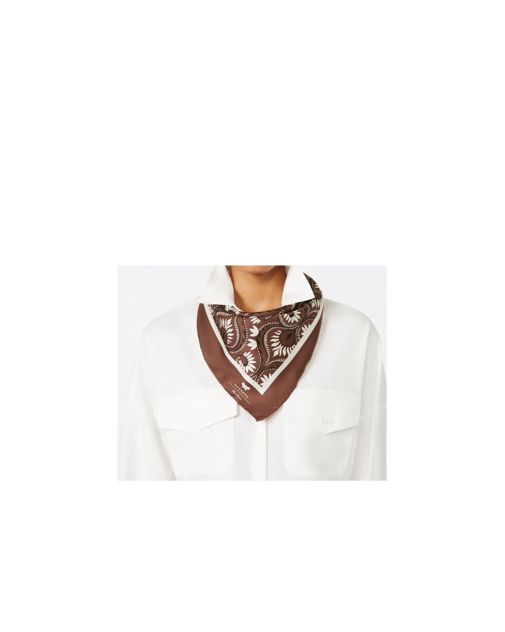 Weekend by Maxmara Brown Wkaonesto Patterned Scarf