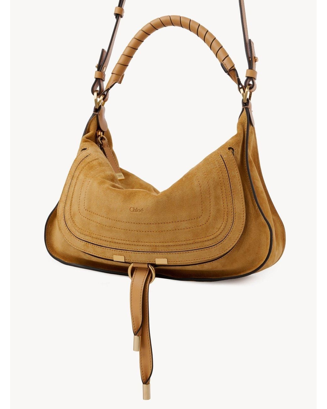 Chloé Brown Chloé Marcie Small Flap Shoulder Bag
