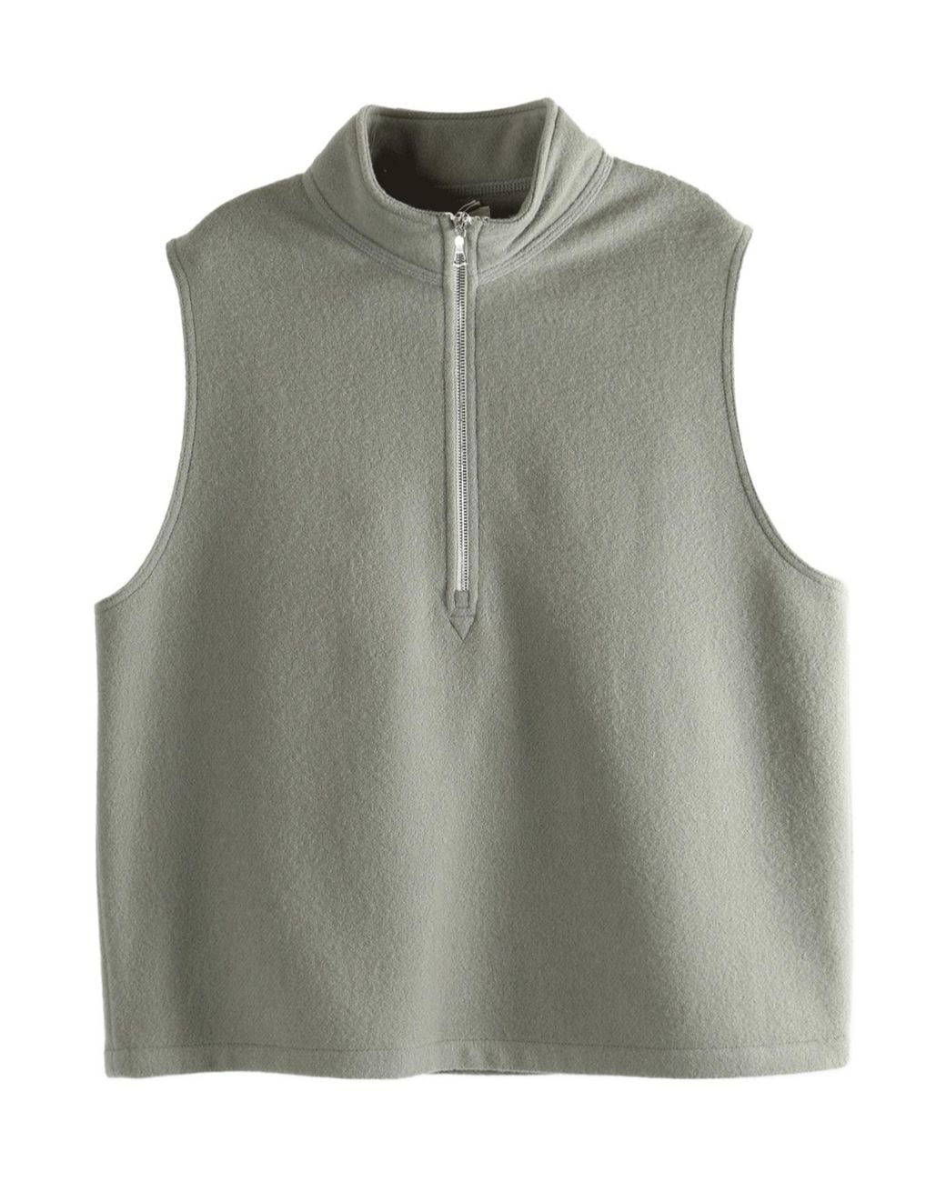 Rier Green Zip-Fastening Sleeveless Vest for men