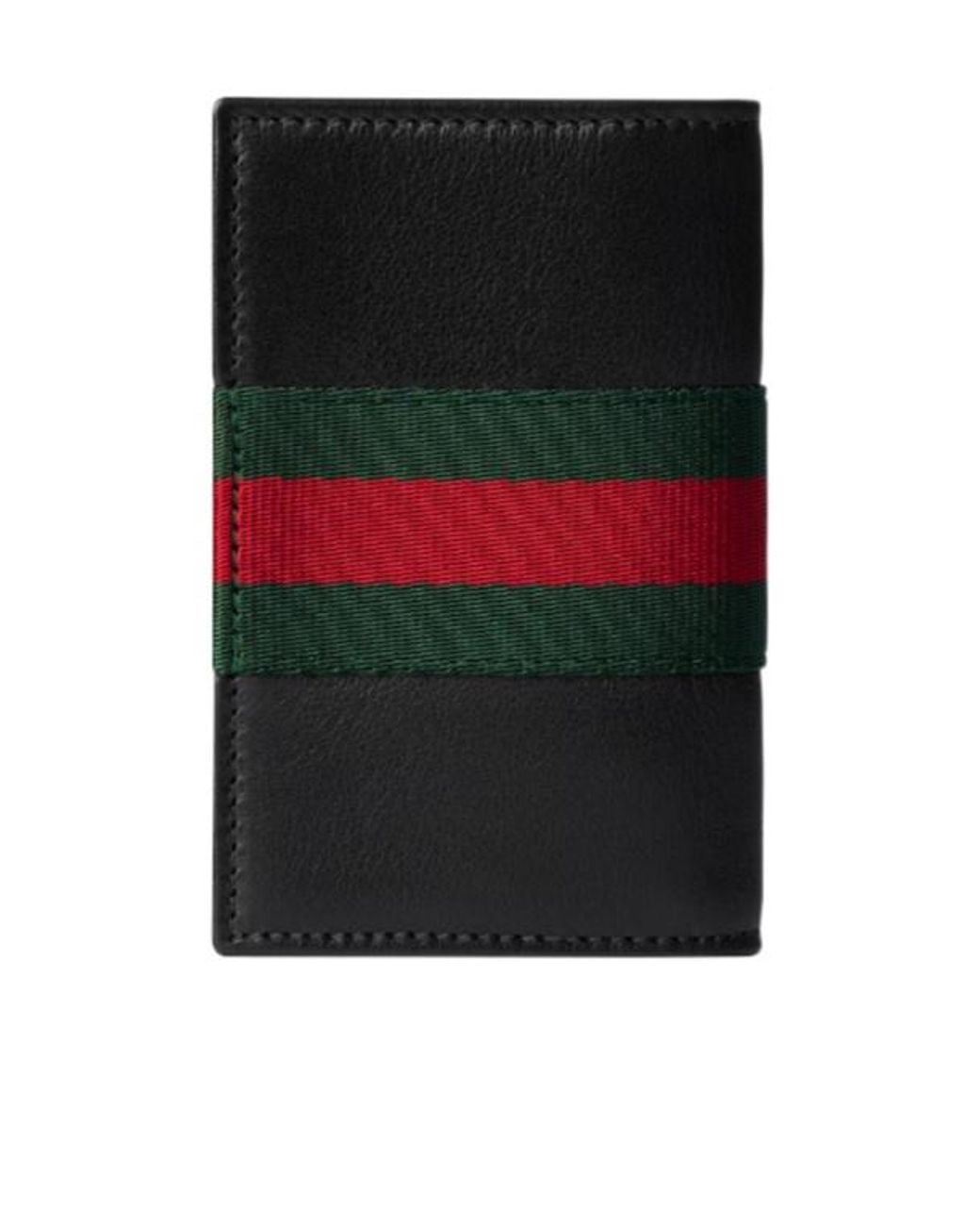 Gucci Black Web Trademark Card Case for men