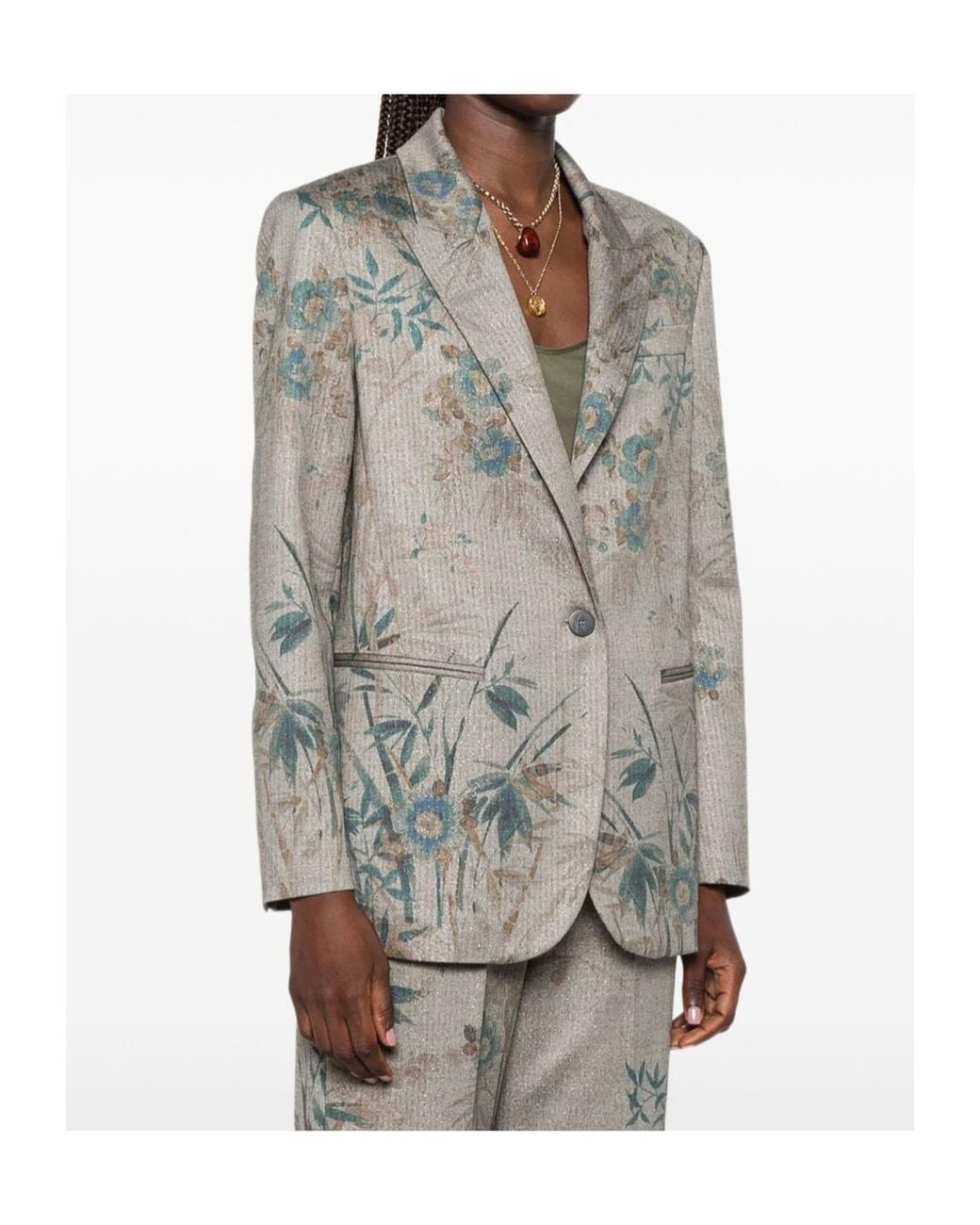 Forte_forte Gray Le Bambou Secret Single-Breasted Blazer