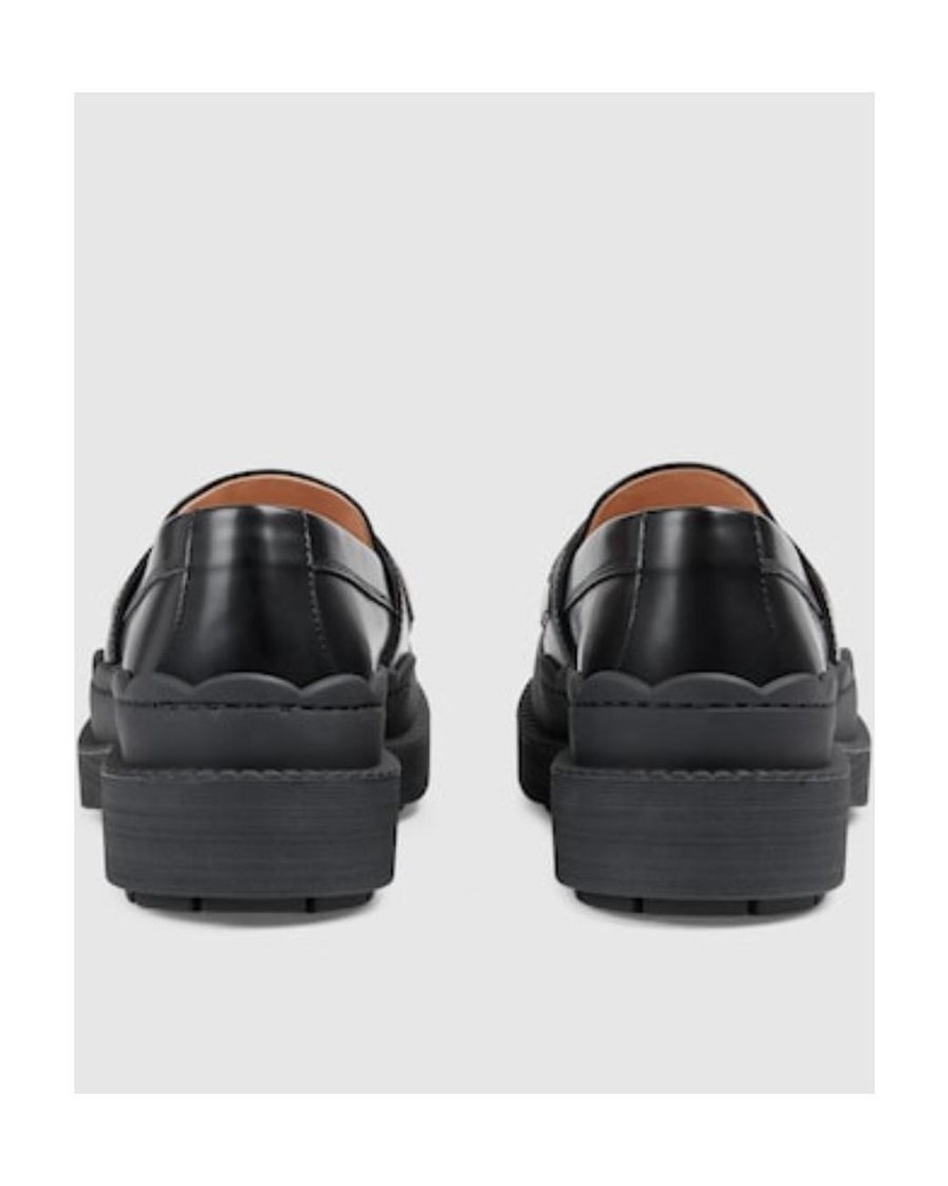 Gucci Black Logo Patch Detail Flat Shoes