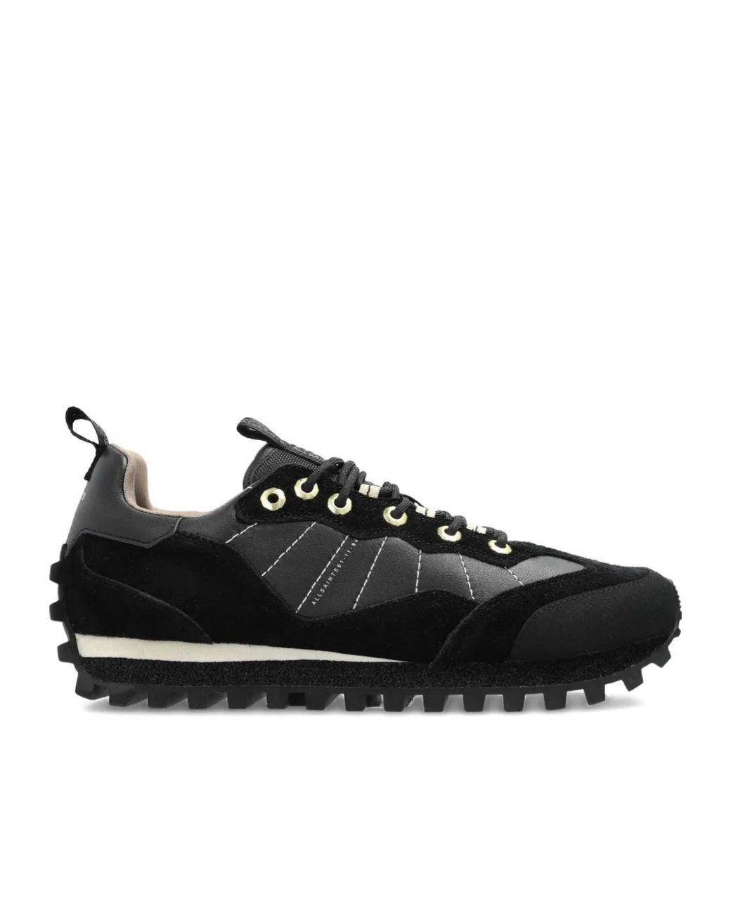 AllSaints Black Nevis Lace-Up Sneakers