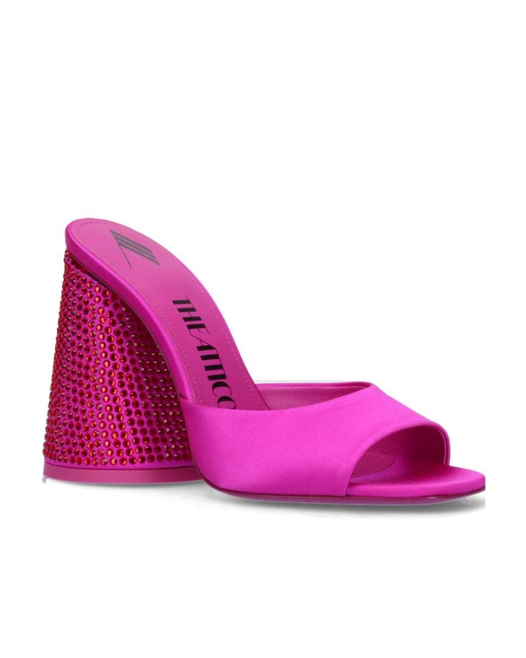The Attico Pink The Luz Chunky Heel Mule