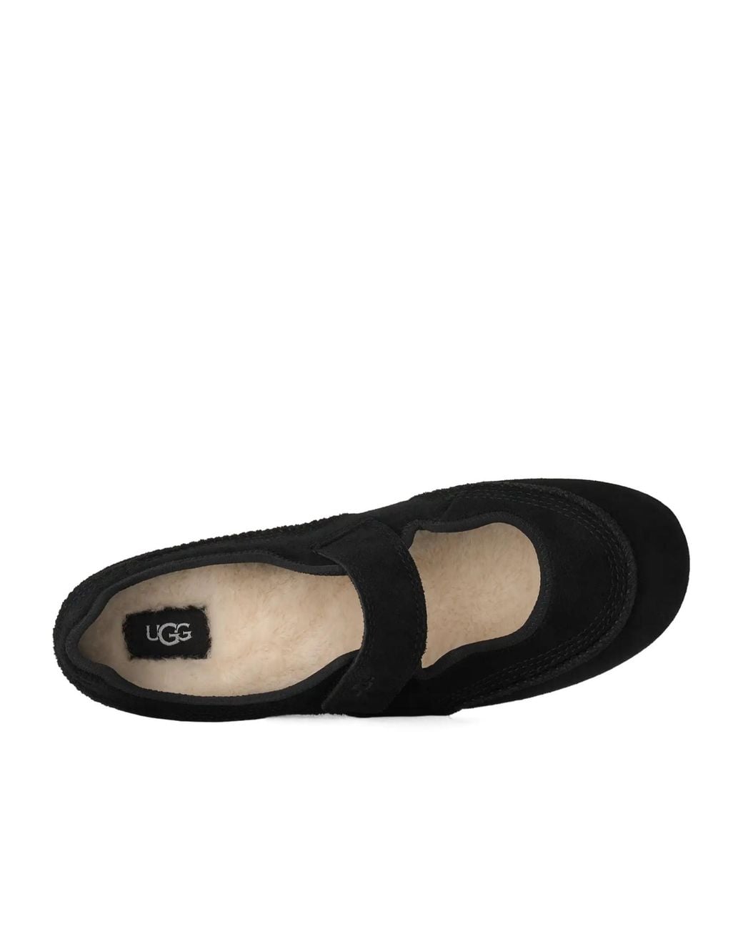 Ugg Black Quill Mary Jane Ballet Flats