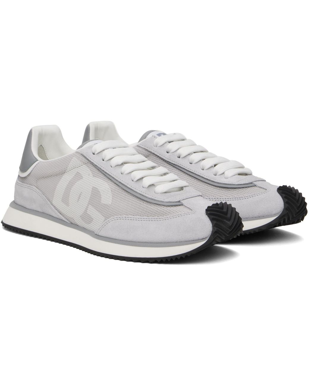 Dolce & Gabbana White Logo Patch Lace-Up Sneakers for men