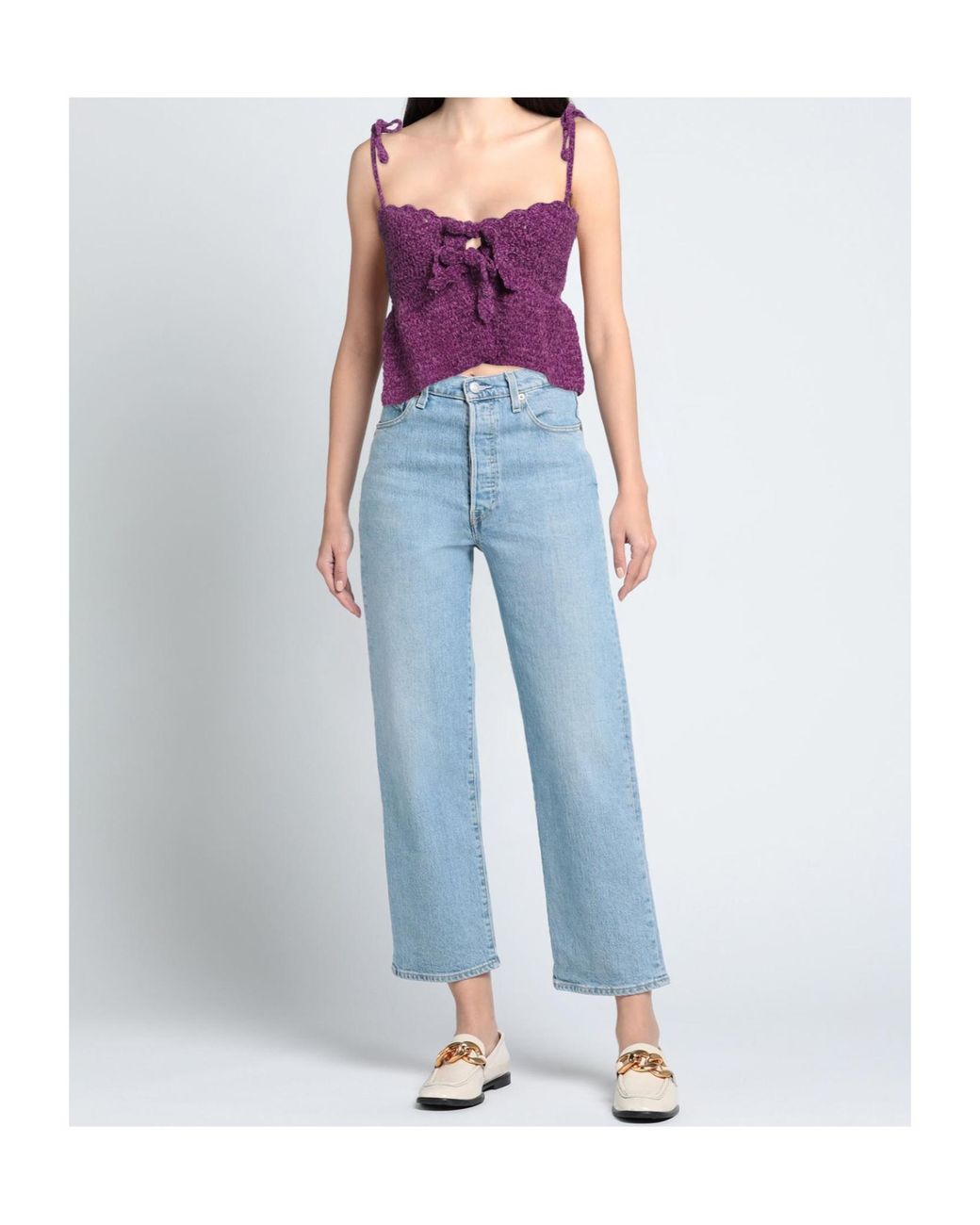 Ganni Purple Top