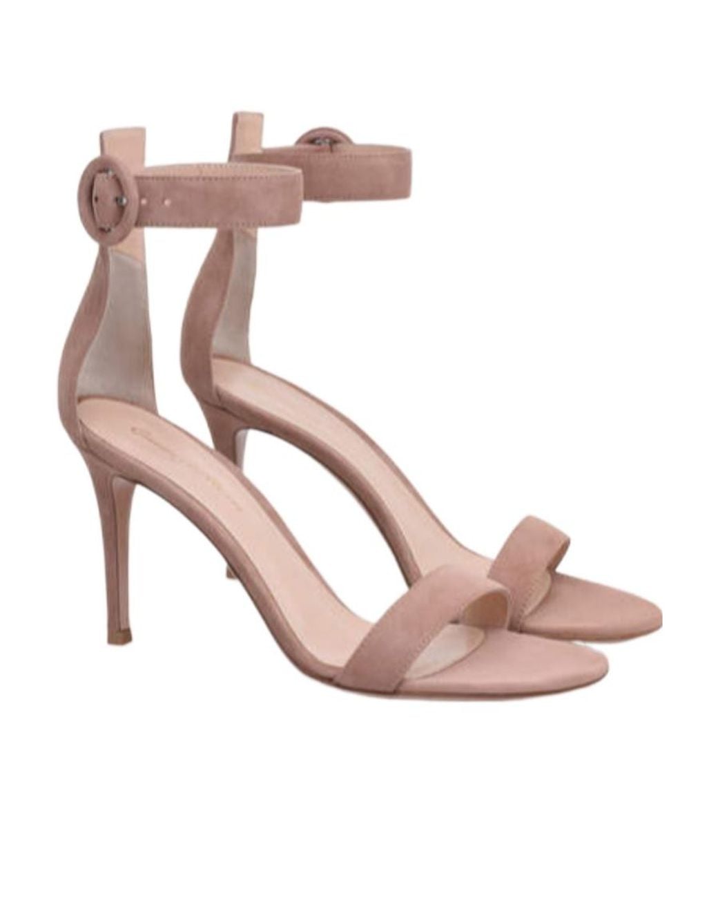 Gianvito Rossi Pink Portofino Ankle-Strap Sandals
