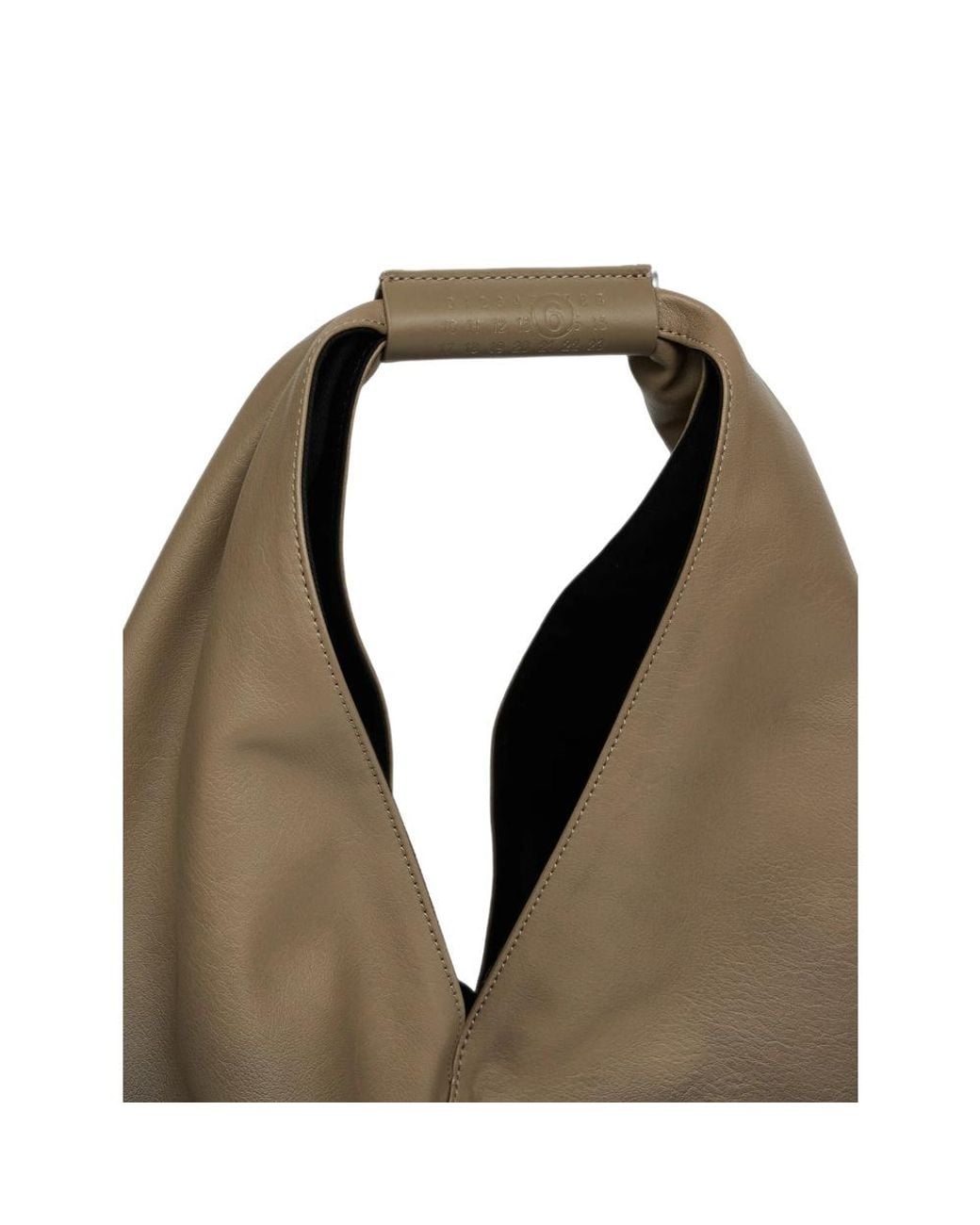 MM6 by Maison Margiela Black Japanese Logo Debossed Shoulder Bag