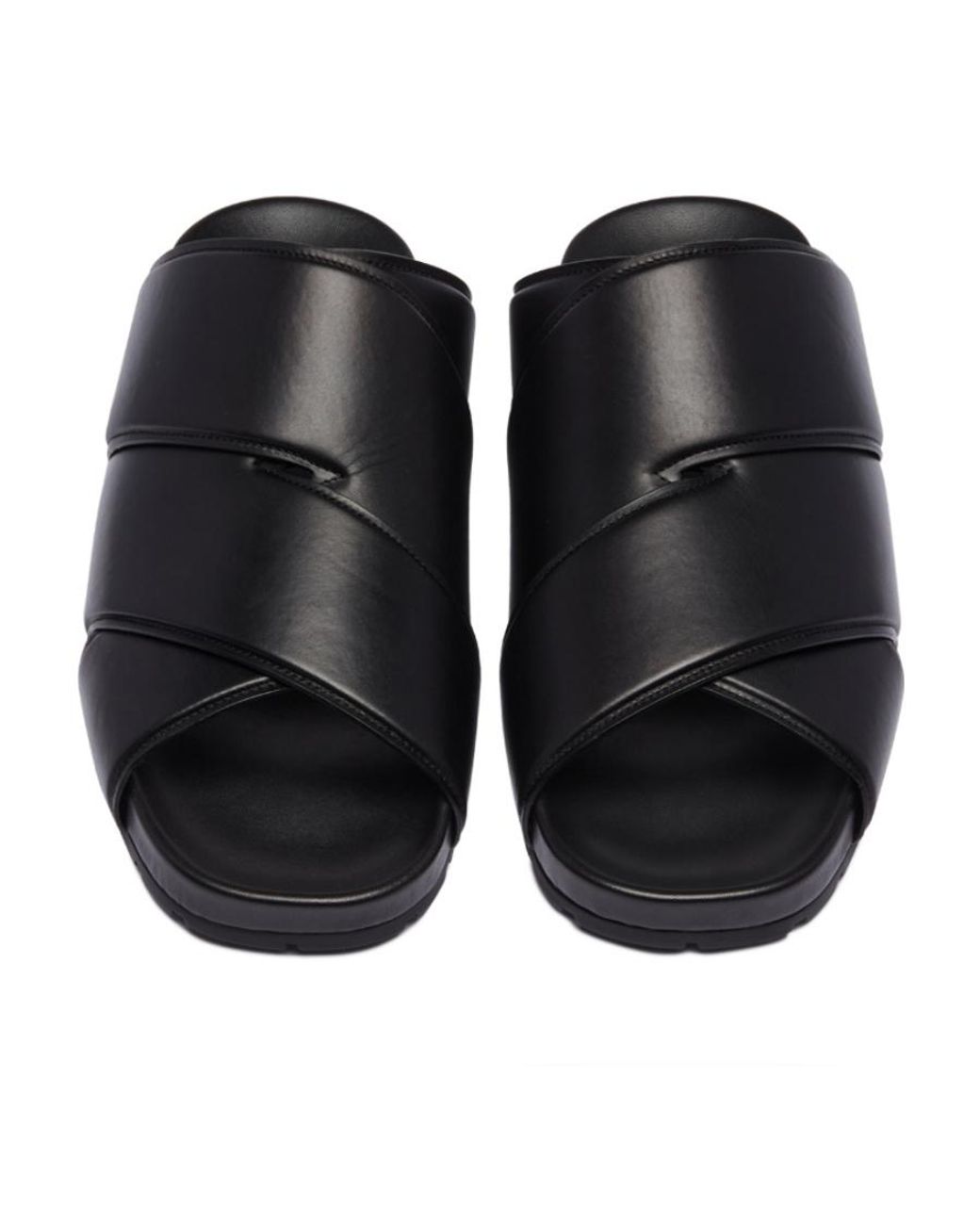 Bottega Veneta Black Bridge Mule Sandals for men