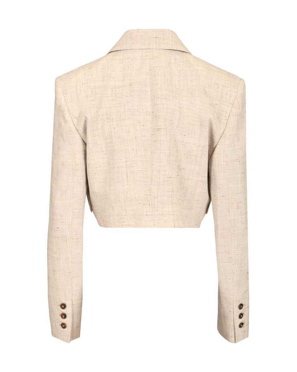 Vivienne Westwood Natural Double-Breasted Cropped Blazer