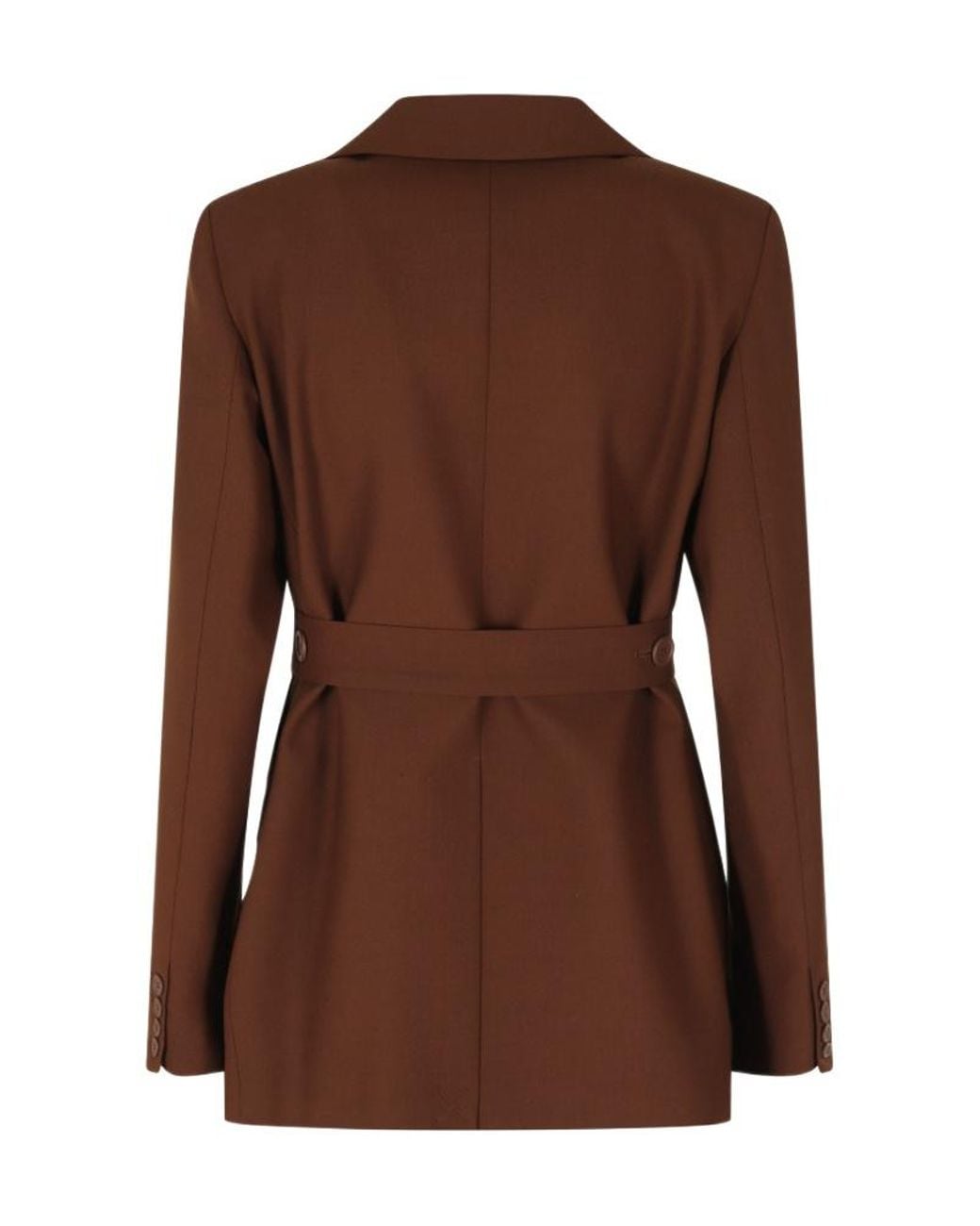 Semicouture Brown Allison Belted Double-Breasted Jacket