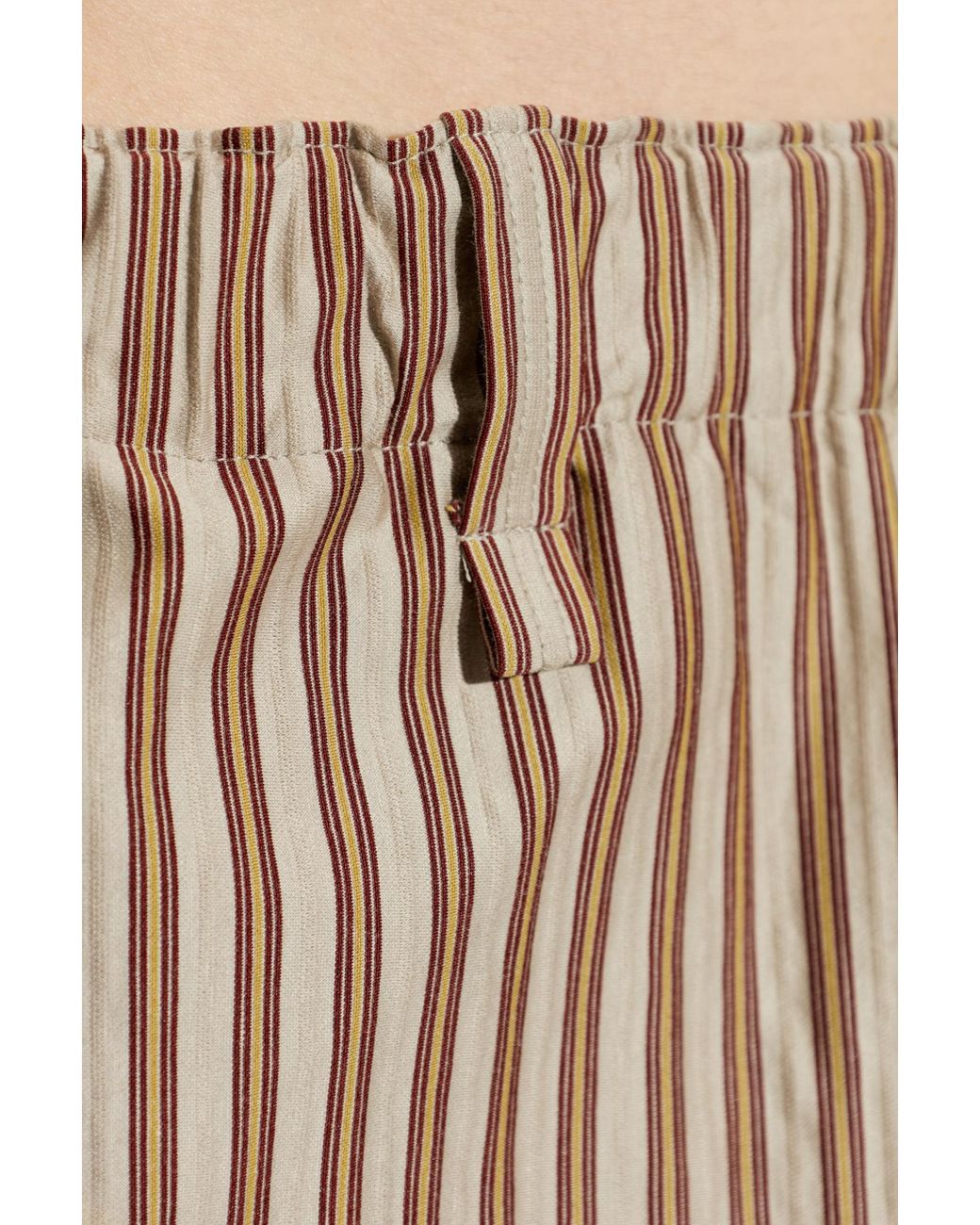 Homme Plissé Issey Miyake Natural Striped Shorts for men